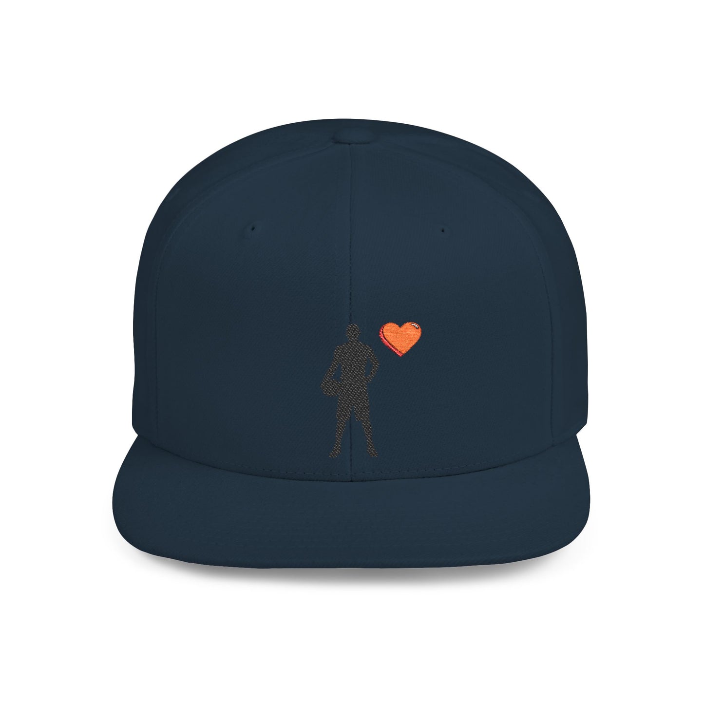Sporty Love Flat Bill Snapback Hat – Adjustable Cap for Athletes, Casual Wear, Gifts for Sports Fans, Basketball Enthusiasts, Unique