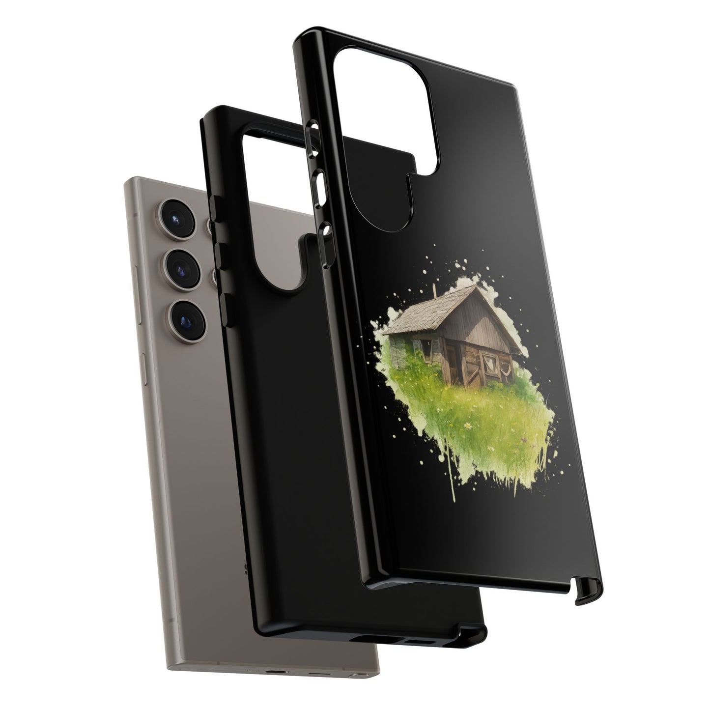 Rustic Farmhouse Phone Case, Cute Cottage Design, Tough Cases for Nature Lovers, Eco-Friendly Gift, Customizable Tech Accessories
