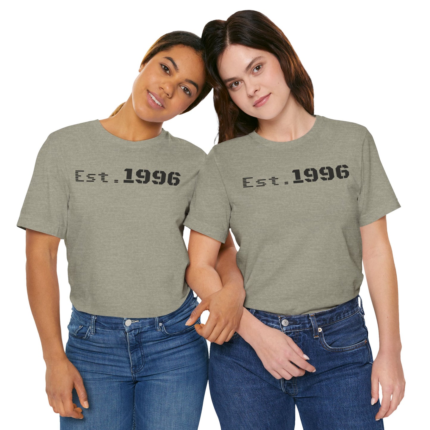 Unisex Jersey Tee - 'Est. 1996' Graphic Shirt, Birthday Gift, Casual Wear, Vintage Style, Retro Fashion, Gift for Him/Her