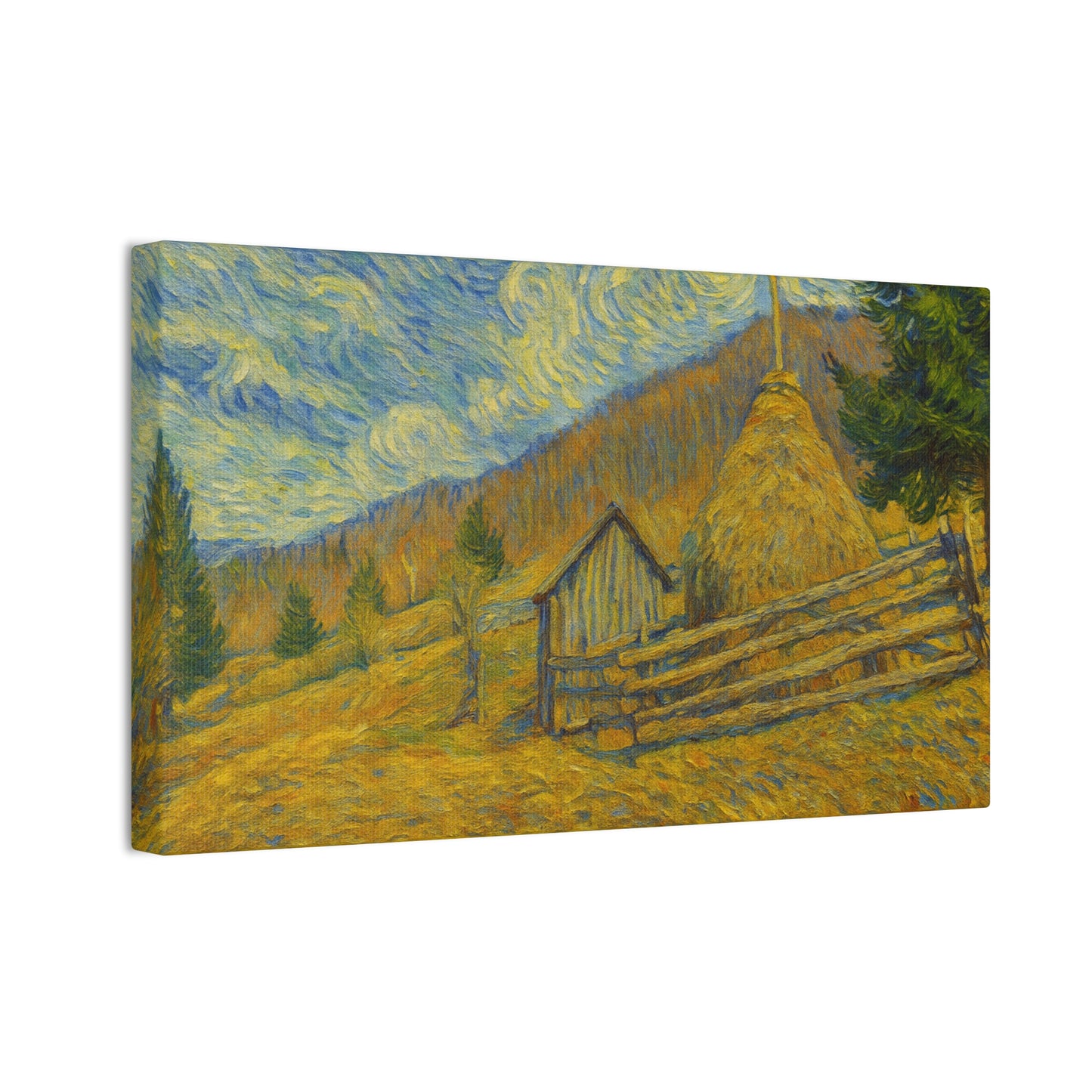 Vincent Van Gogh Inspired Canvas Print, Rustic Home Decor, Wall Art, Gift for Art Lovers, Country Landscape, Unique Art Piece