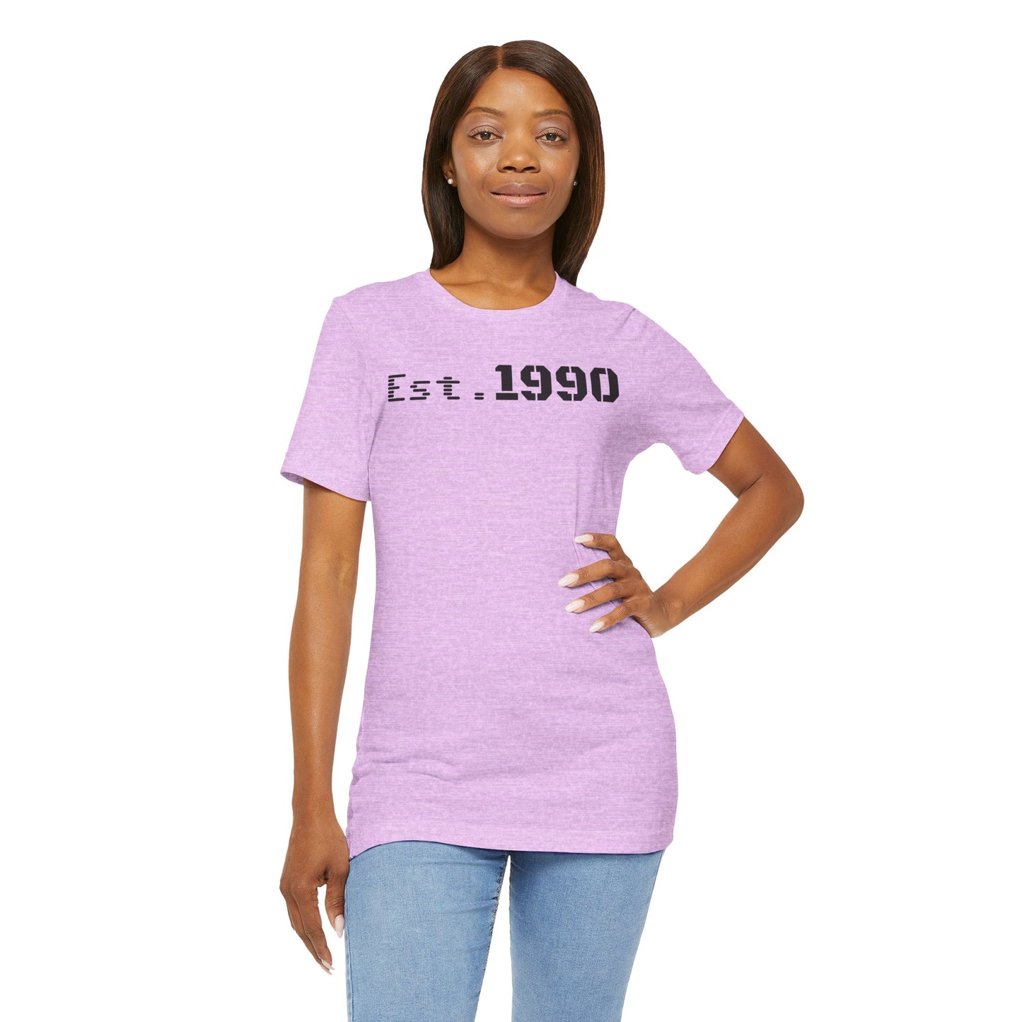 Unisex Est. 1990 Nostalgic Jersey Tee - Perfect Gift, Vintage Style, Retro Fashion, Birthday Celebration, Casual Wear