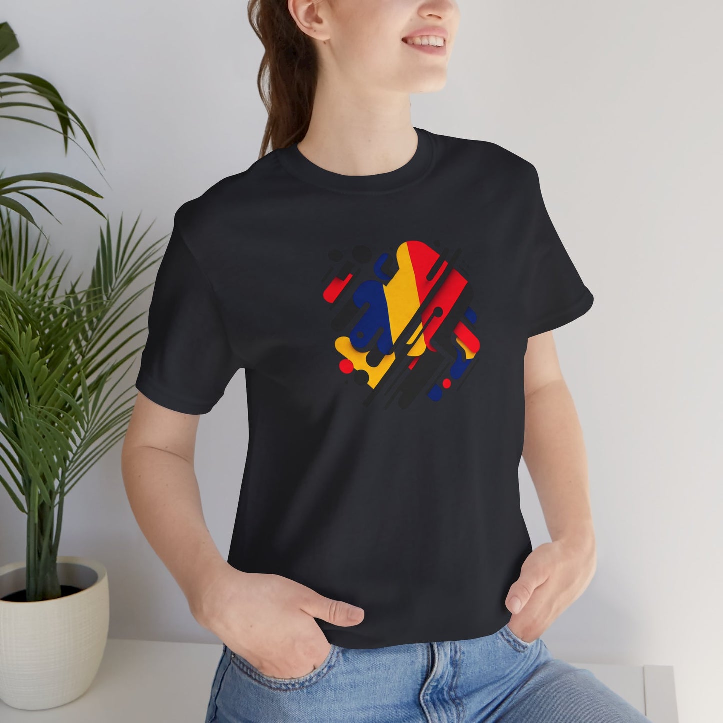 Artistic Heart Unisex Jersey Tee - Vibrant Graphic Tee, Casual Wear, Gift for Art Lovers, Birthday Surprise, Everyday Comfort