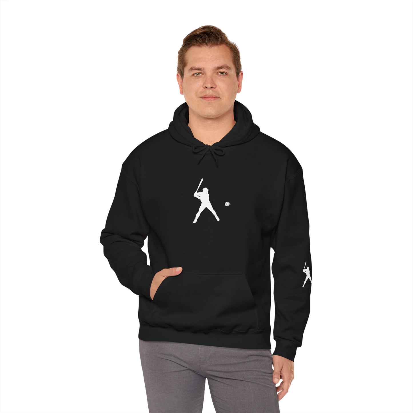 Sporty Unisex Baseball Hooded Sweatshirt, Casual Hoodie for Athletes, Perfect for Gifts, Comfy Streetwear, Ideal for Sports Events, Personal Use