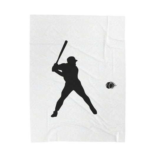 Baseball Player Plush Blanket | Soft Sports Throw, Cozy Gift for Athletes, Home Decor, Game Day Blanket, Perfect for Birthdays