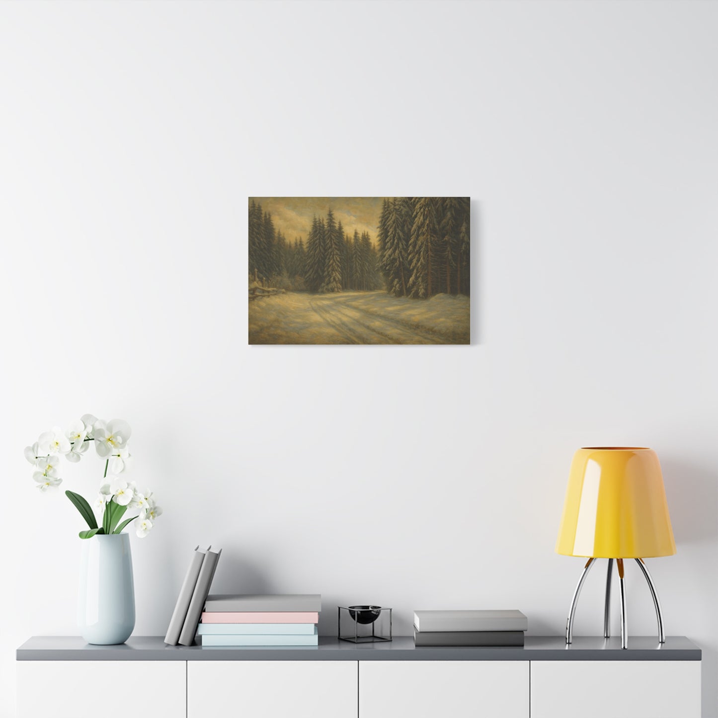 Scenic Forest Canvas Art, Nature Decor for Home, Cozy Wall Art, Perfect Gift for Nature Lovers, Rustic Cabin Decor, Winter Landscape Print