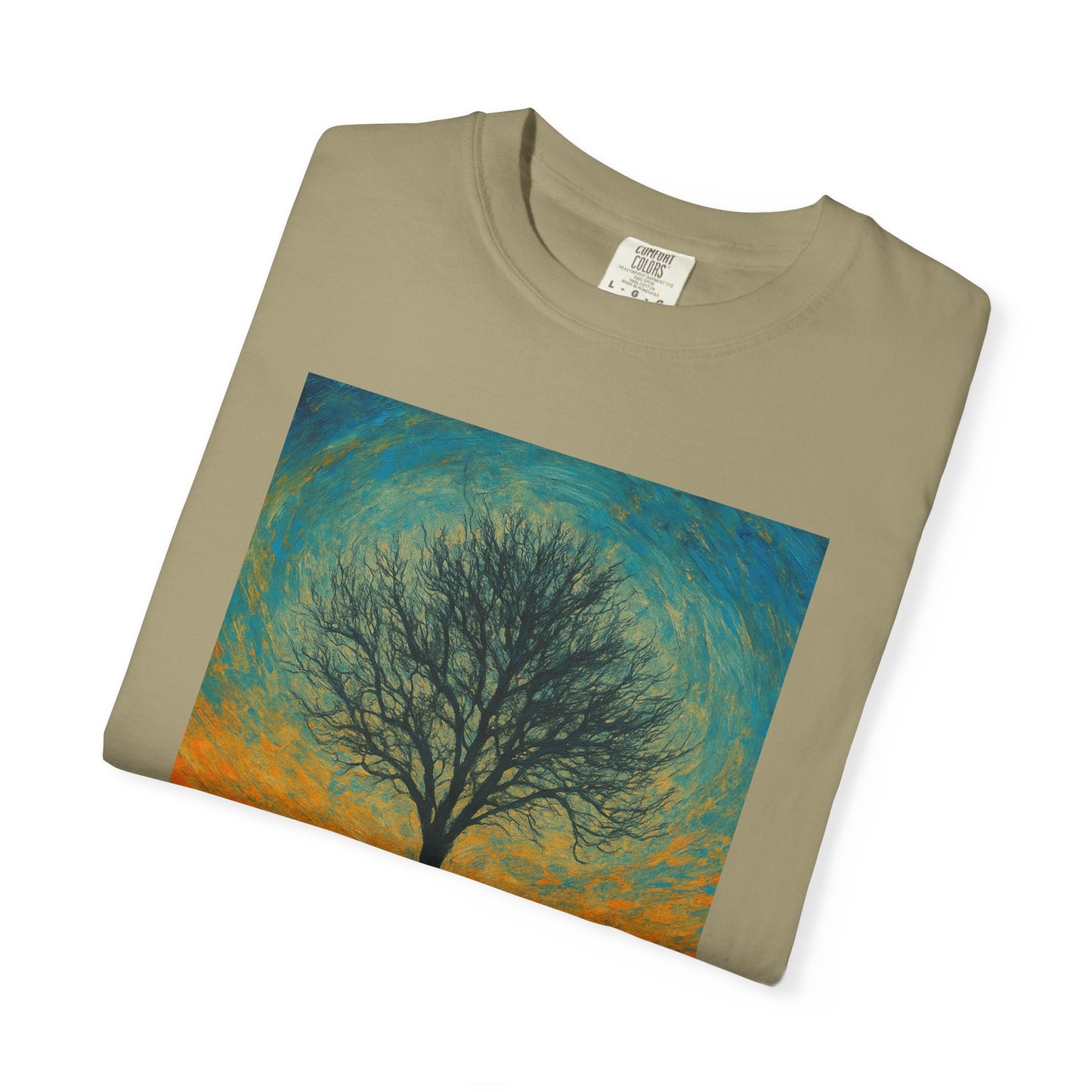Nature-Themed Unisex Garment-Dyed T-Shirt - Tree Design, Bohemian Tee, Nature Lover Gift, Eco-Friendly Fashion, Casual Wear