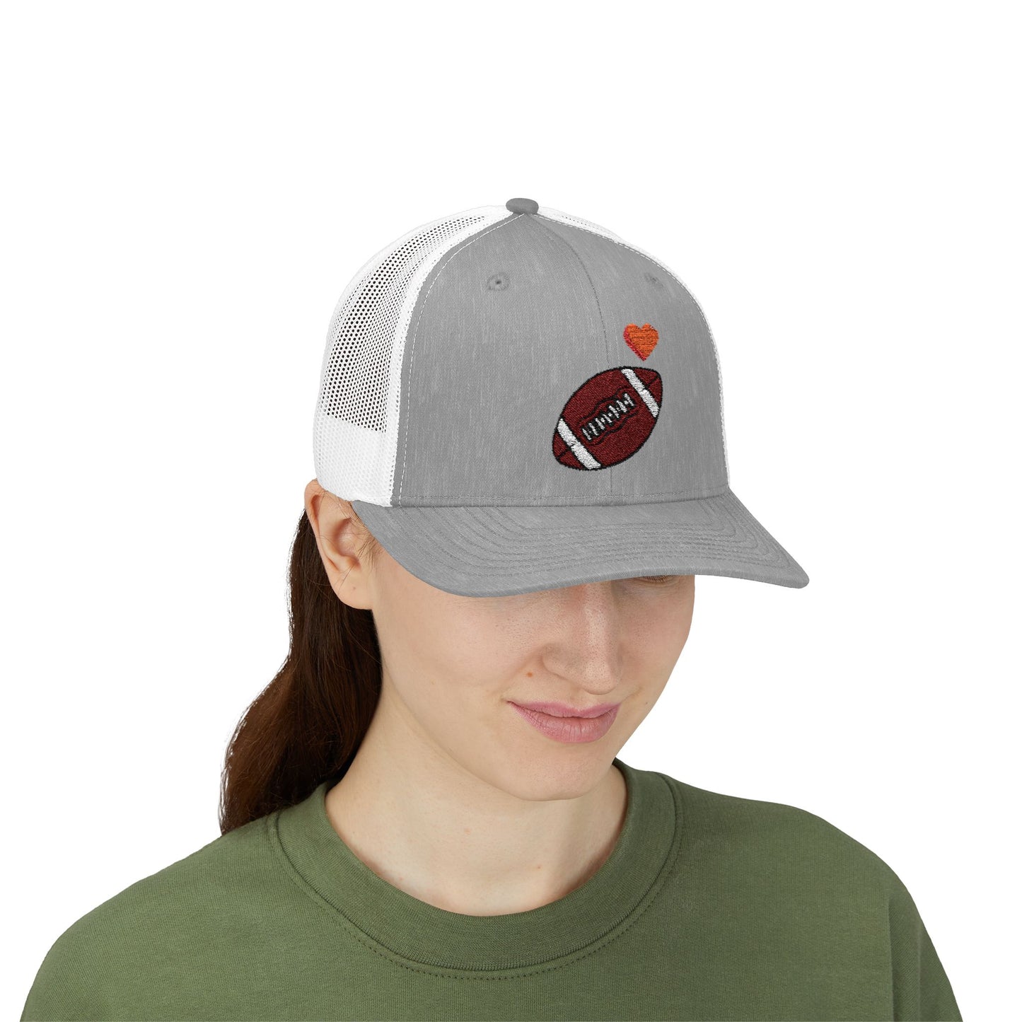 Football Love Snapback Trucker Cap, Sports Hat, Gift for Sports Fans, Casual Wear, Outdoor Activities