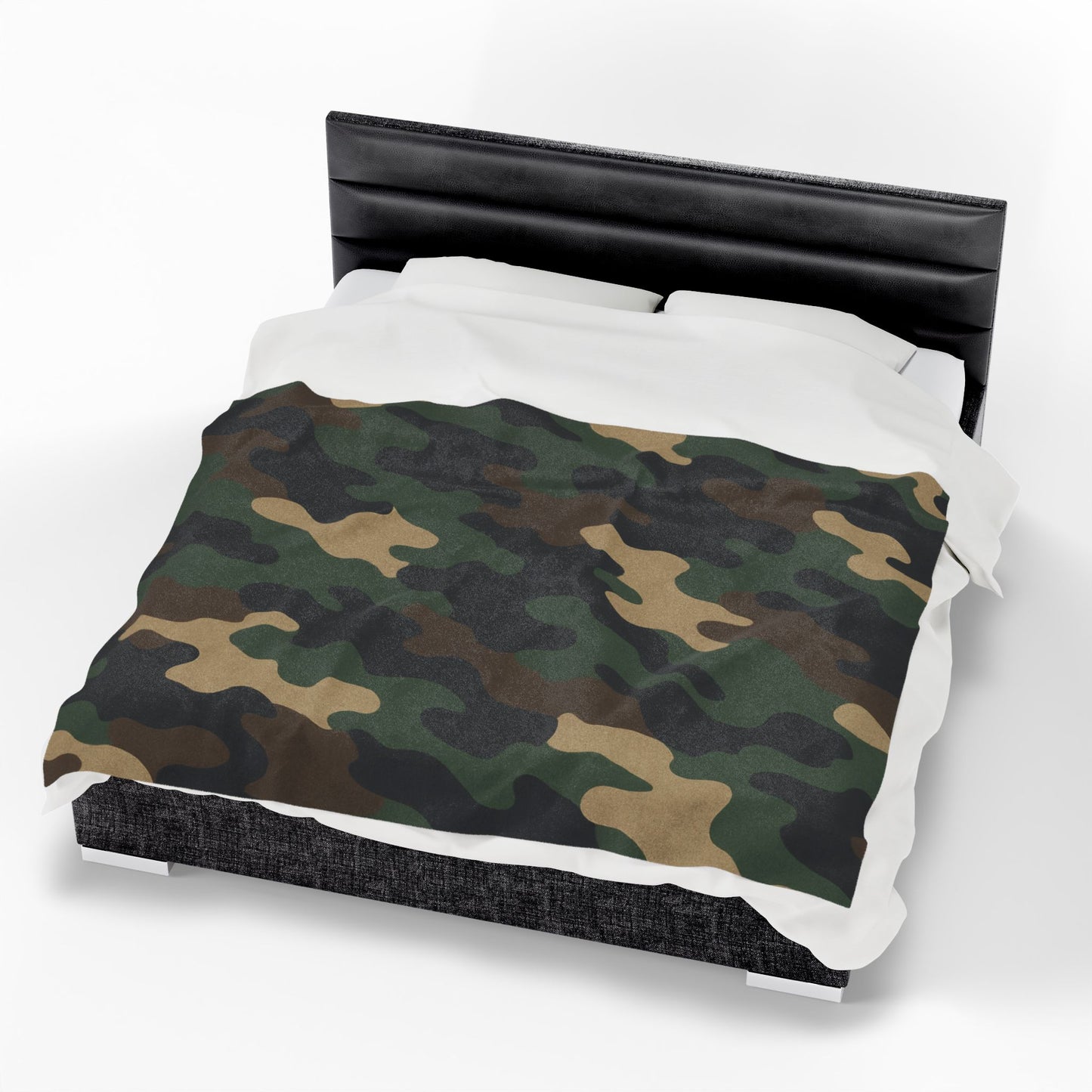 Cozy Camouflage Velveteen Plush Blanket | Ideal for Campouts, Living Room Decor, Gift for Him, Outdoor Adventures, Soft Throw