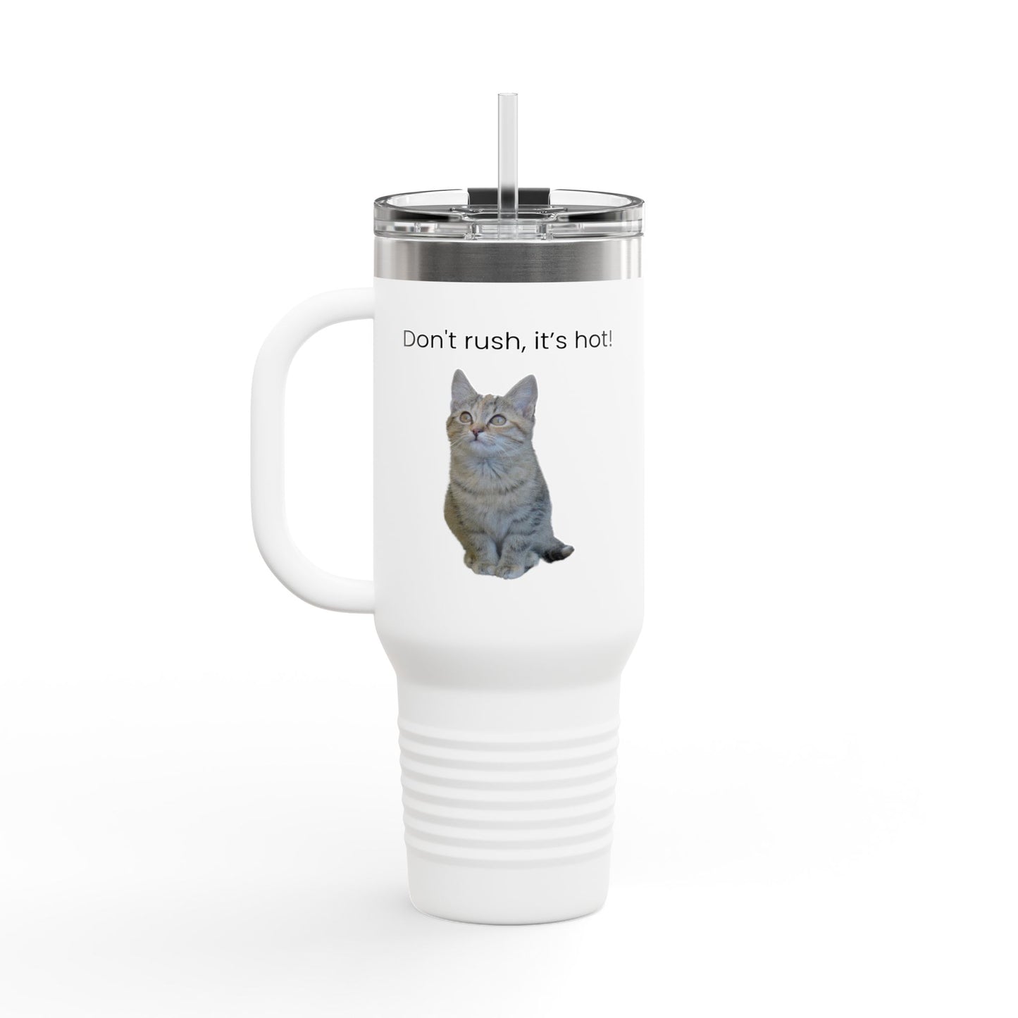 Funny Cat Insulated Travel Mug - 40oz - Perfect for Hot Drinks