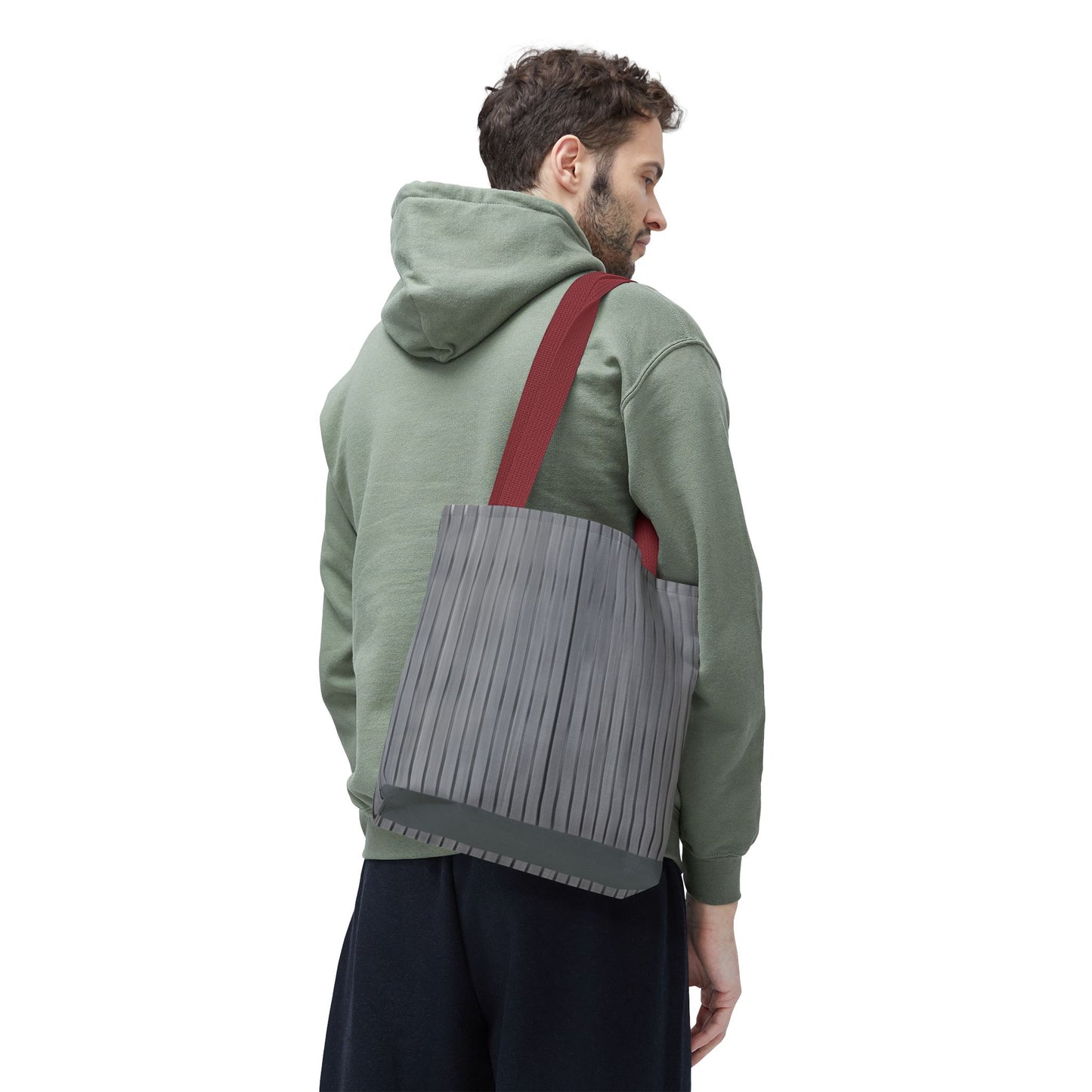 Stylish Gray Striped Tote Bag for Everyday Use