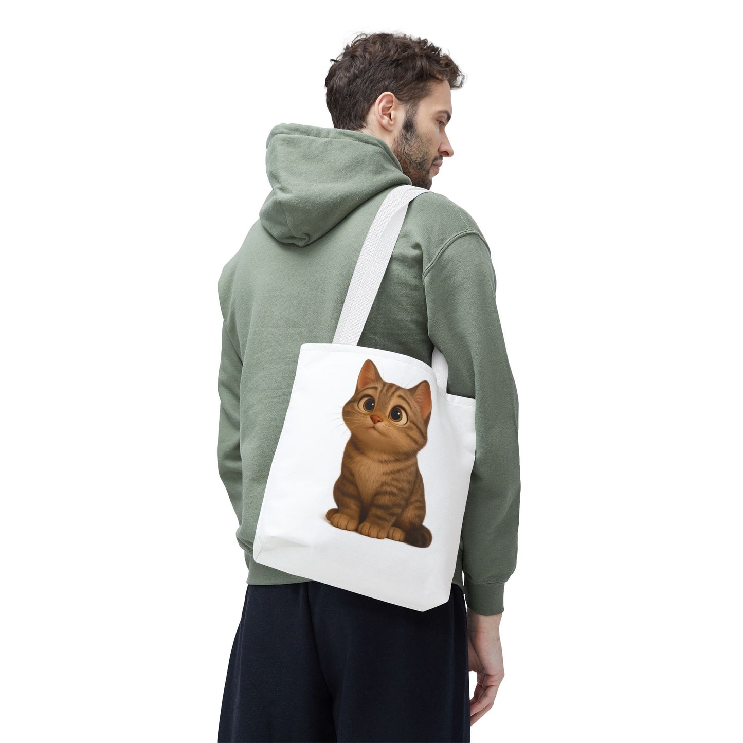 Cute Cat Tote Bag - Perfect for Animal Lovers, Eco-Friendly Carryall, Beach Bag, Shopping Tote, Gift for Cat Owners