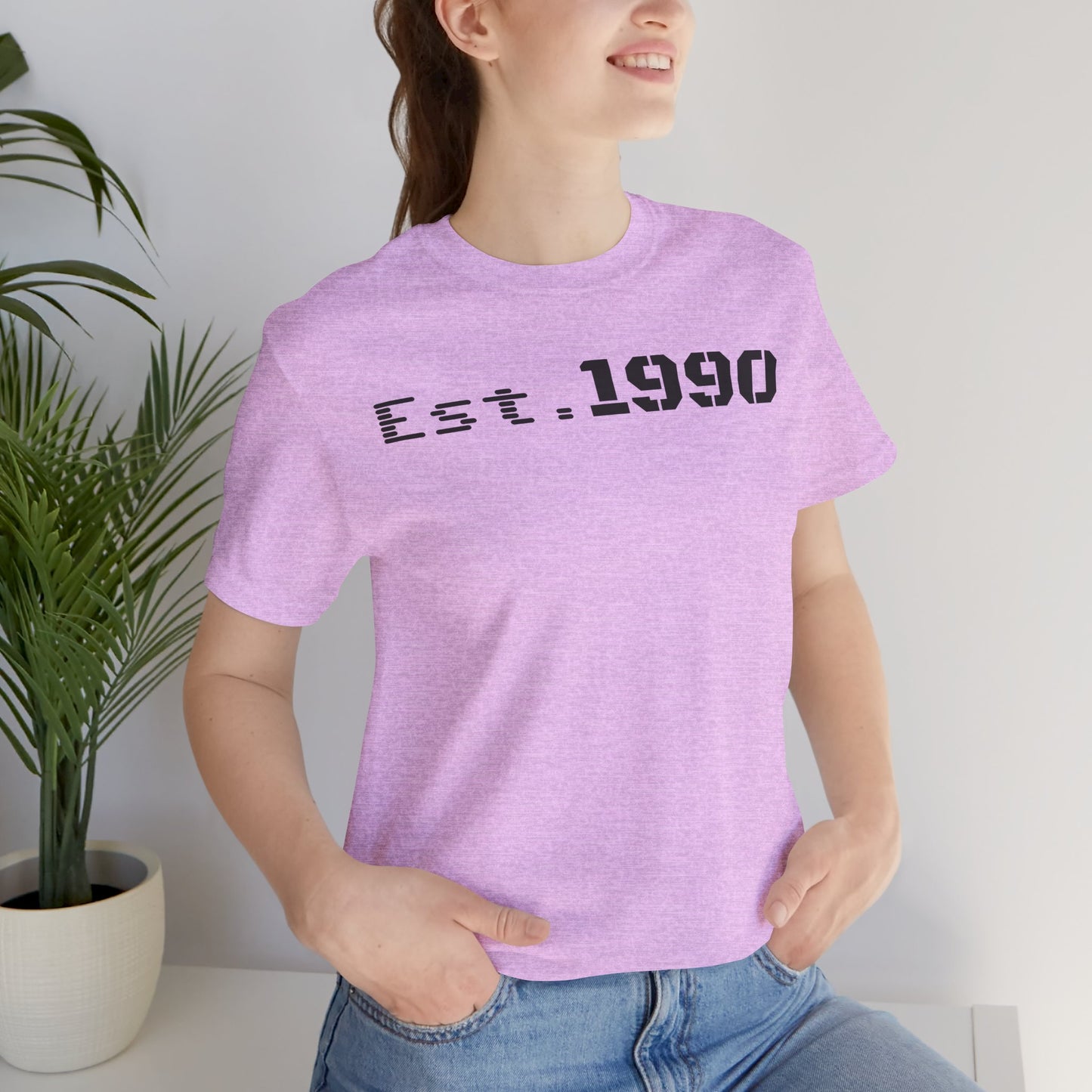 Unisex Est. 1990 Nostalgic Jersey Tee - Perfect Gift, Vintage Style, Retro Fashion, Birthday Celebration, Casual Wear - product image