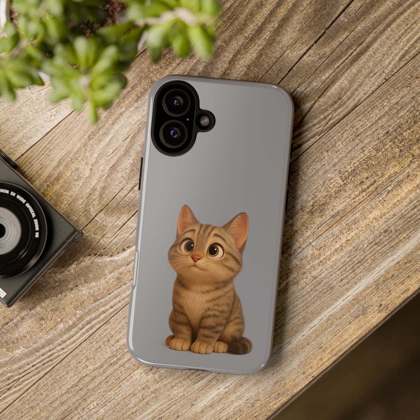 Cute Cat Phone Case, Kawaii Pet Accessory, Gift for Cat Lovers, Animal Phone Cover for Kids, Unique Kitty Design, Birthdays, Holidays