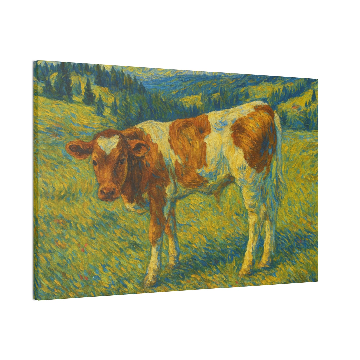 Cow Art Canvas Print, Rustic Farmhouse Decor, Animal Lover Gift, Country Wall Art, Thoughtful Homewarming