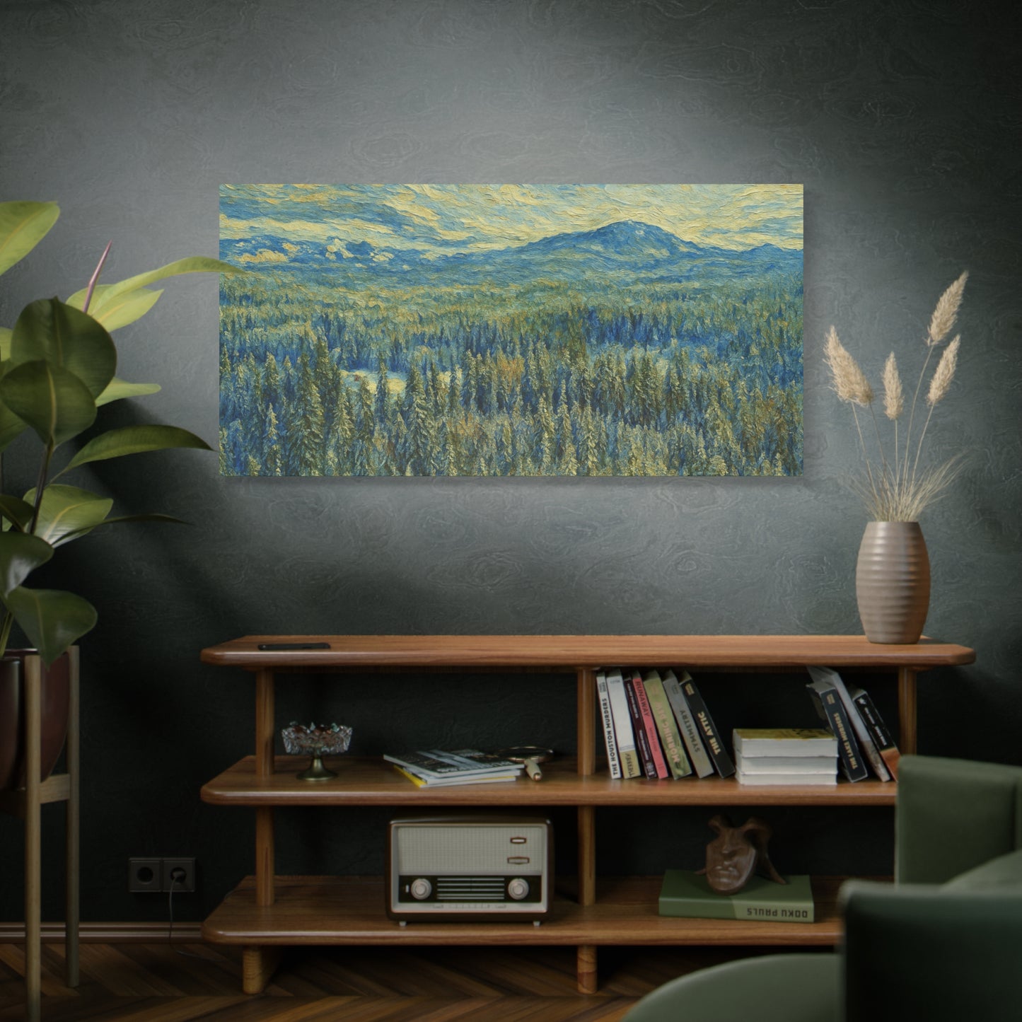 Scenic Landscape Canvas Print, Rustic Home Decor, Wall Art for Nature Lovers, Gift for Art Enthusiasts, Serene Forest Artwork