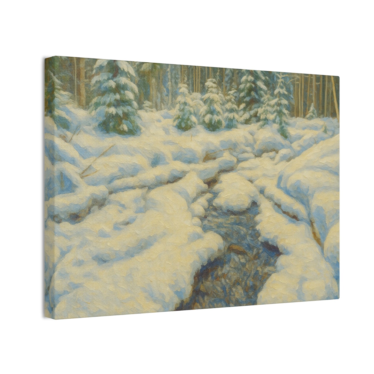 Winter Landscape Canvas Art, Nature Decor, Gallery Wall Art, Cozy Home Accent, Winter Wonderland Painting