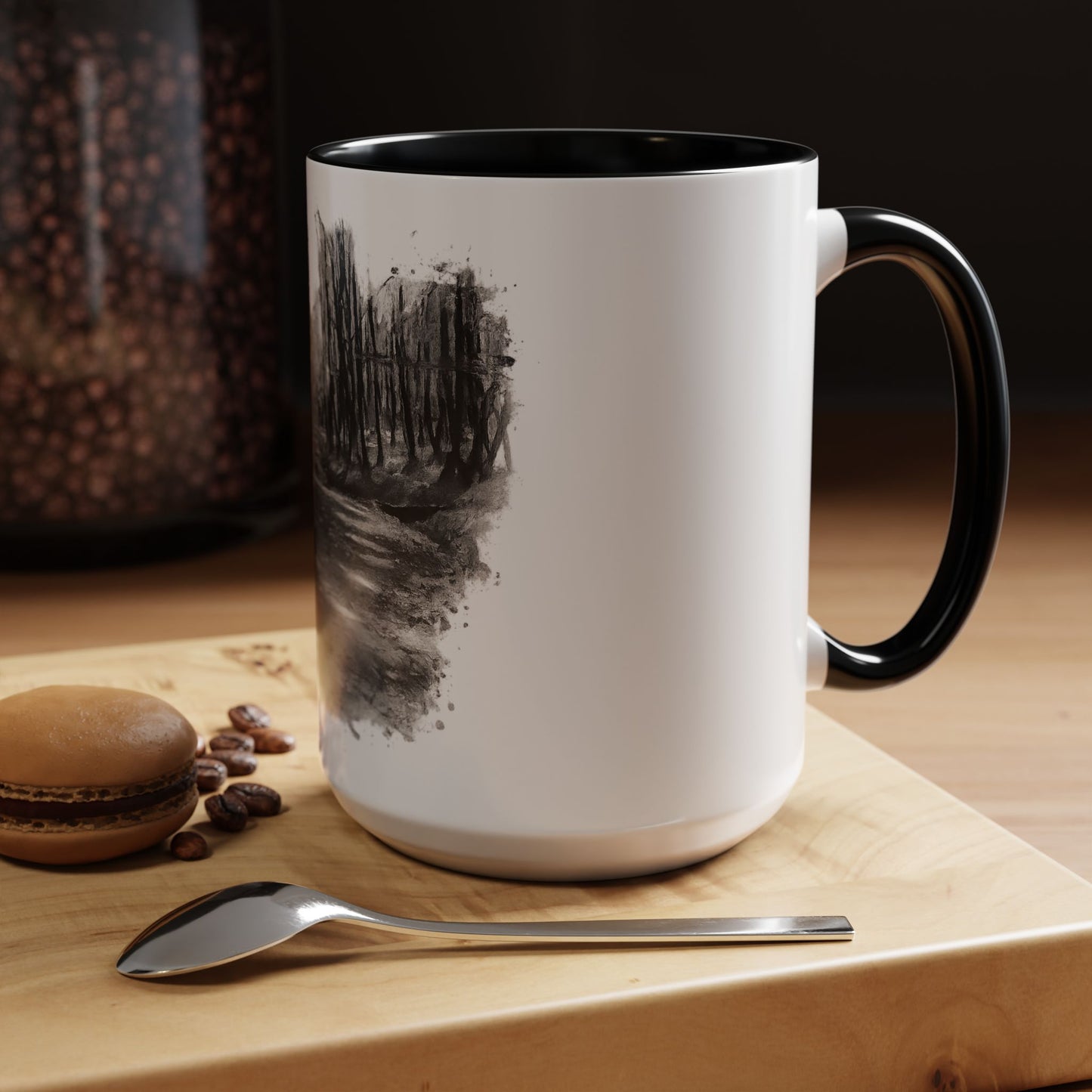 Moody Abstract Forest Coffee Mug | Unique Gift for Nature Lovers, Cozy Home Decor, Perfect for Coffee, Tea, and Hot Chocolate