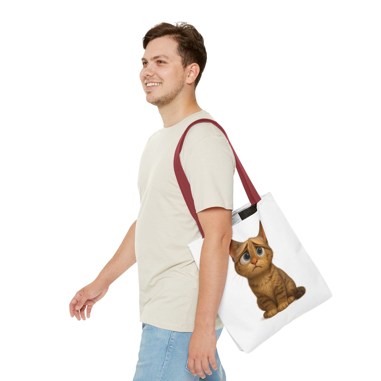 Cute Cat Tote Bag, Animal Lover Gift, Shopping Tote, Reusable Bag, Cute Merchandise, Eco-Friendly Gift