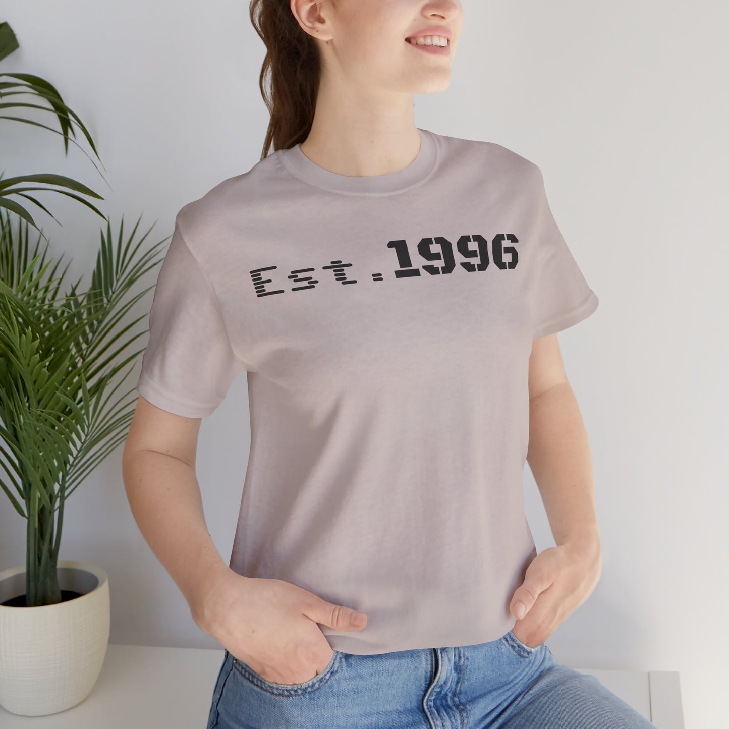Unisex Jersey Tee - 'Est. 1996' Graphic Shirt, Birthday Gift, Casual Wear, Vintage Style, Retro Fashion, Gift for Him/Her