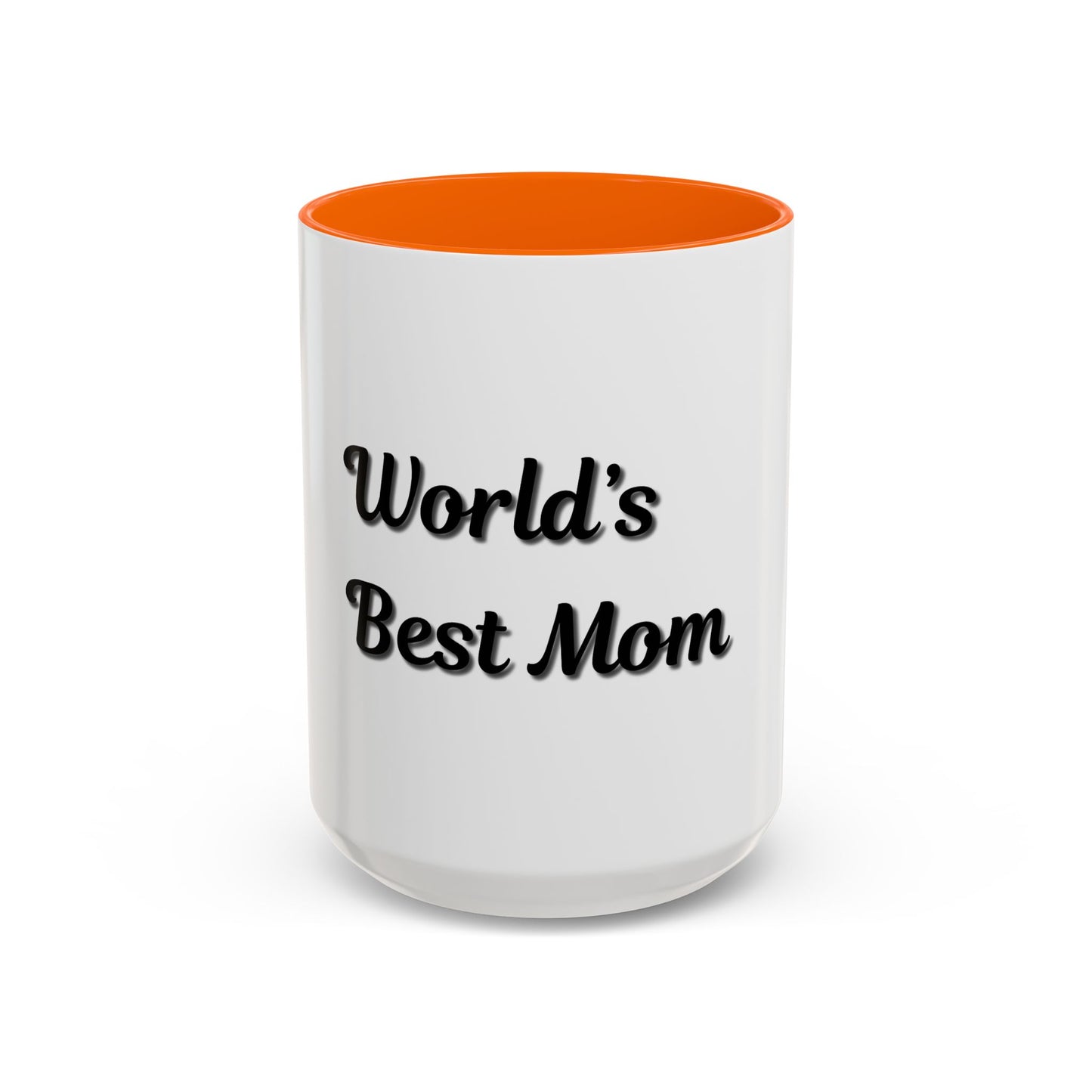 World's Best Mom Accent Coffee Mug - 11oz & 15oz - Perfect Gift for Mother's Day