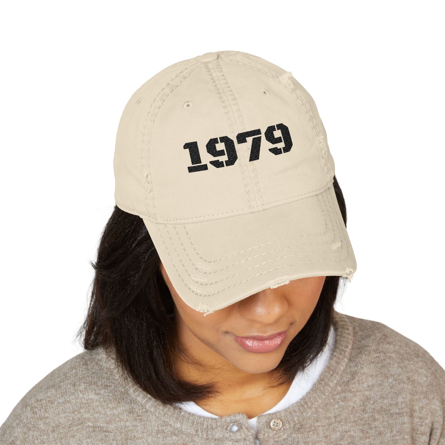 Vintage Distressed Dad Hat, 1979 Cap, Embroidered Baseball Cap, Gift for Dad, Casual Outfit Accessory, Summer Hat
