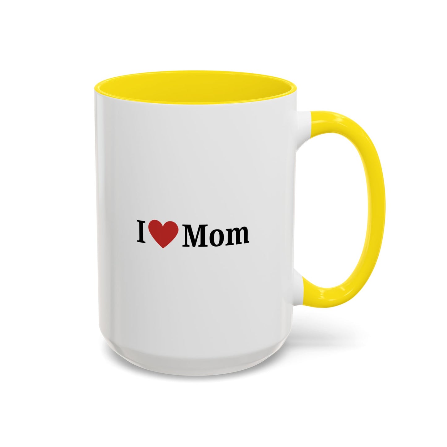 I Love Mom Accent Coffee Mug - Perfect Gift for Mother's Day & Special Occasions
