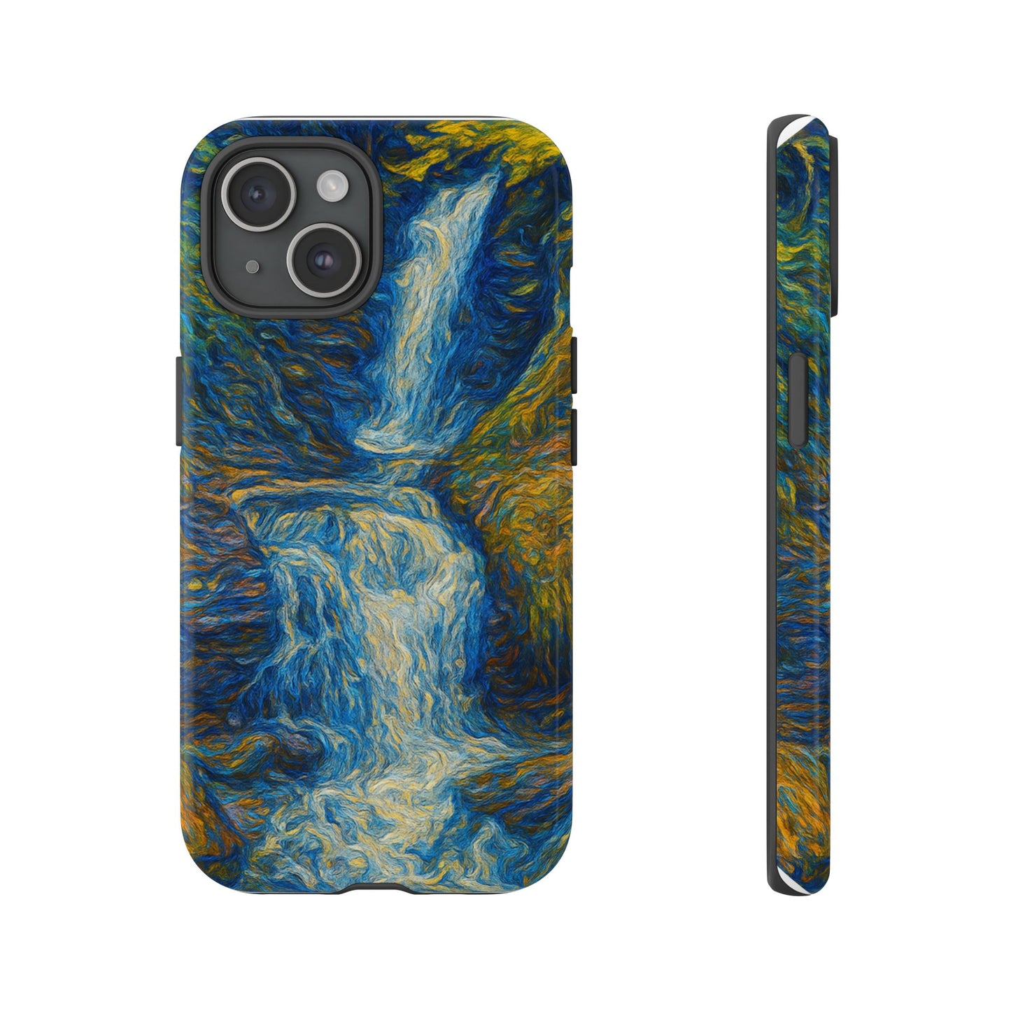 Artistic Phone Case - Waterfall Design, Unique Gift, Phone Accessory, Nature Lover, Original Artwork