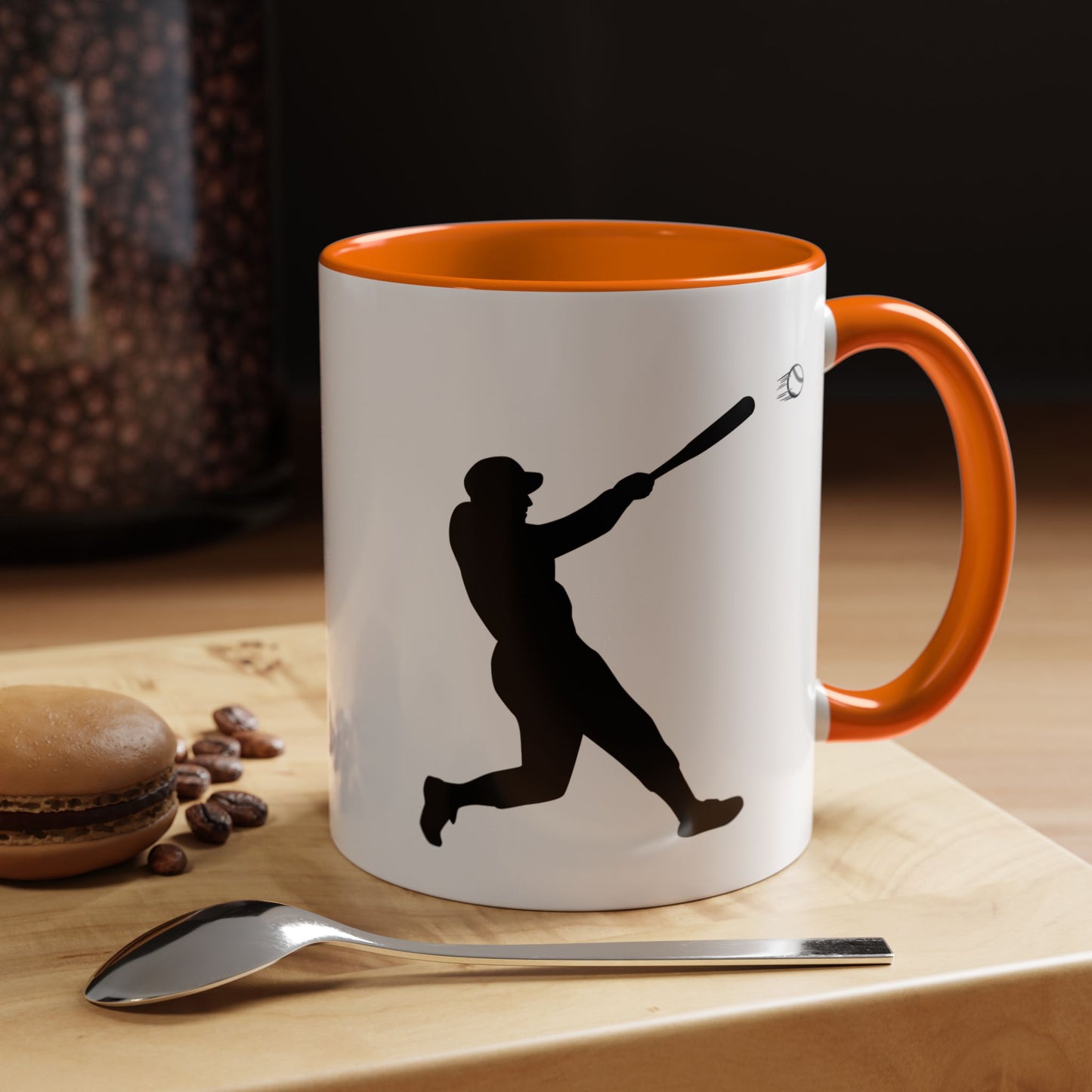 Baseball Player Accent Coffee Mug, Sports Gift, Baseball Lover Mug, Unique Coffee Cup, Personalized Sports Mug