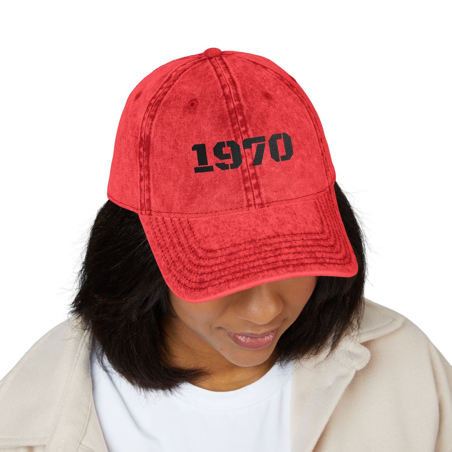 Vintage Embroidered Cap, Retro Baseball Hat, 70s Style Headwear, Gift for Dad, Casual Fashion Accessory