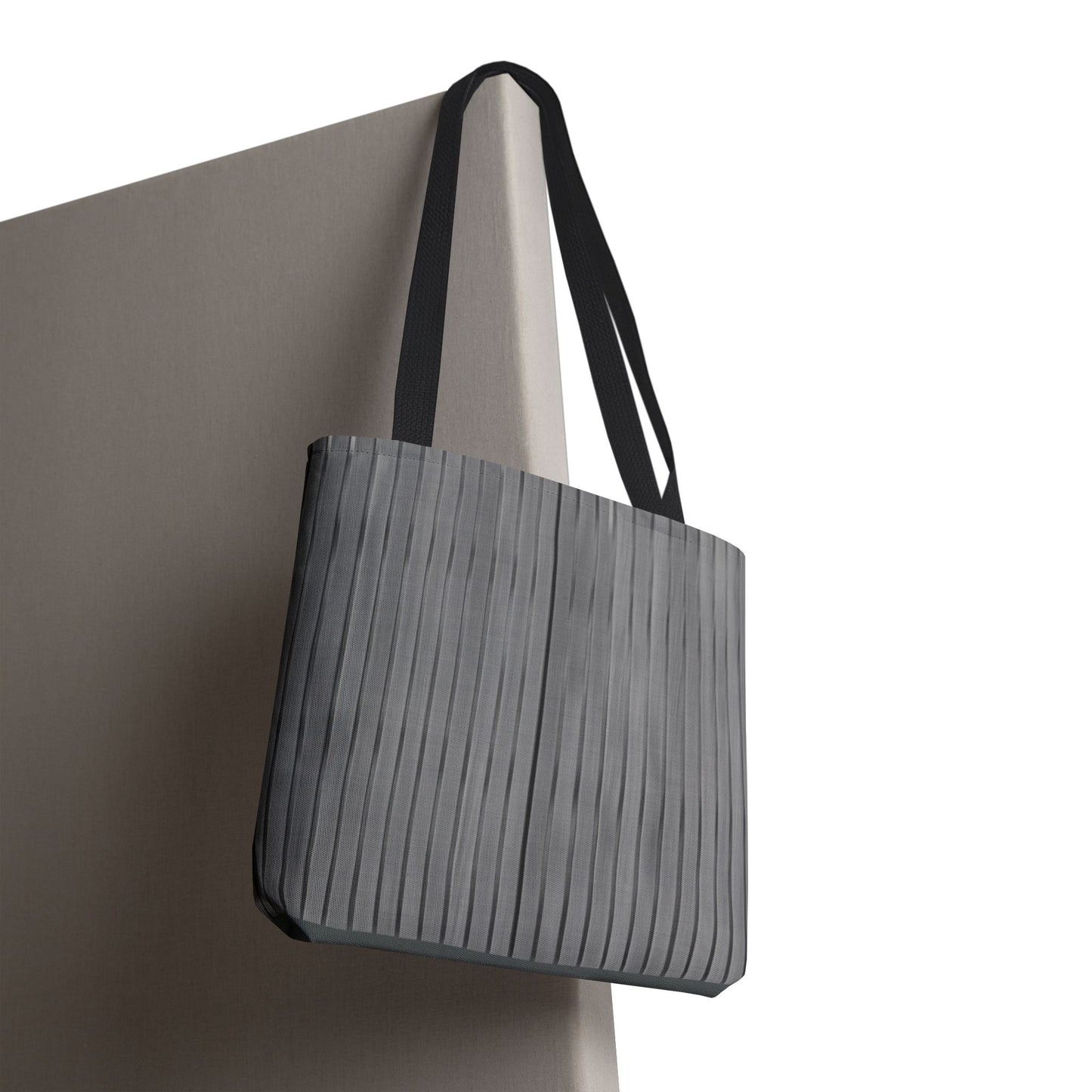 Stylish Gray Striped Tote Bag for Everyday Use