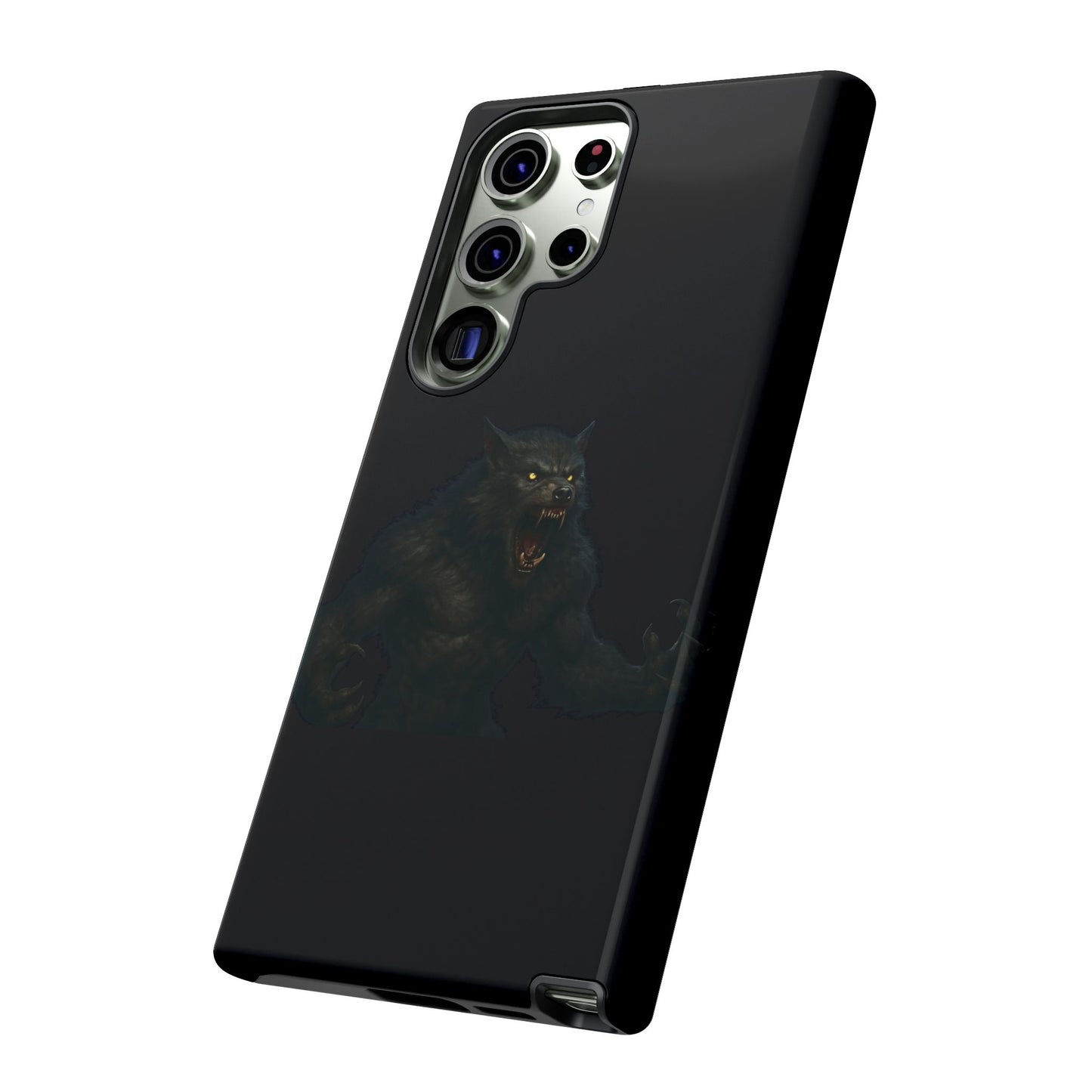 Werewolf Phone Case, Tough Cases, Black Panther Design, Gift for Animal Lovers, Phone Accessories, Fierce Phone Protection