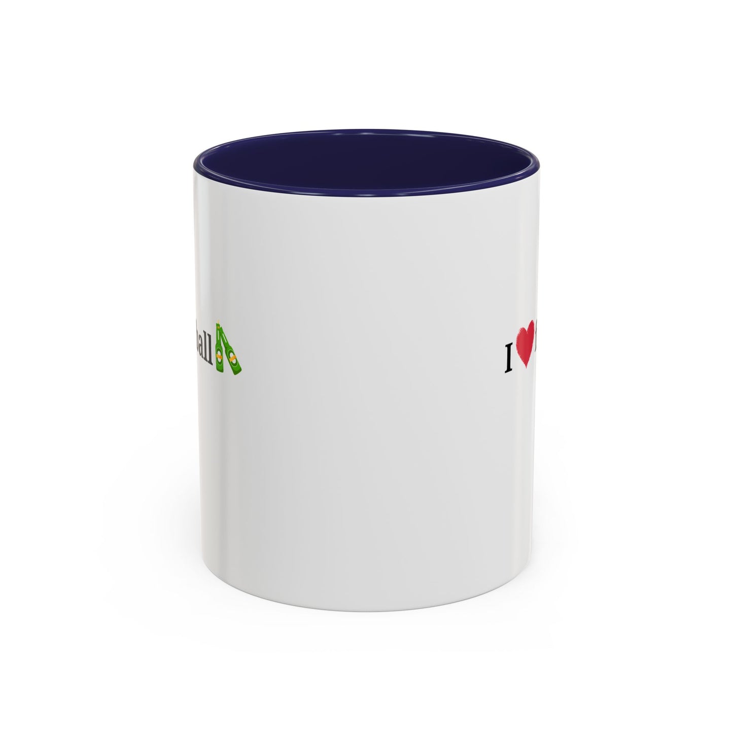 I Love Football Accent Coffee Mug, Perfect Gift for Sports Lovers, Football Enthusiasts, Unique Mug for Game Days, Home or Office Decor