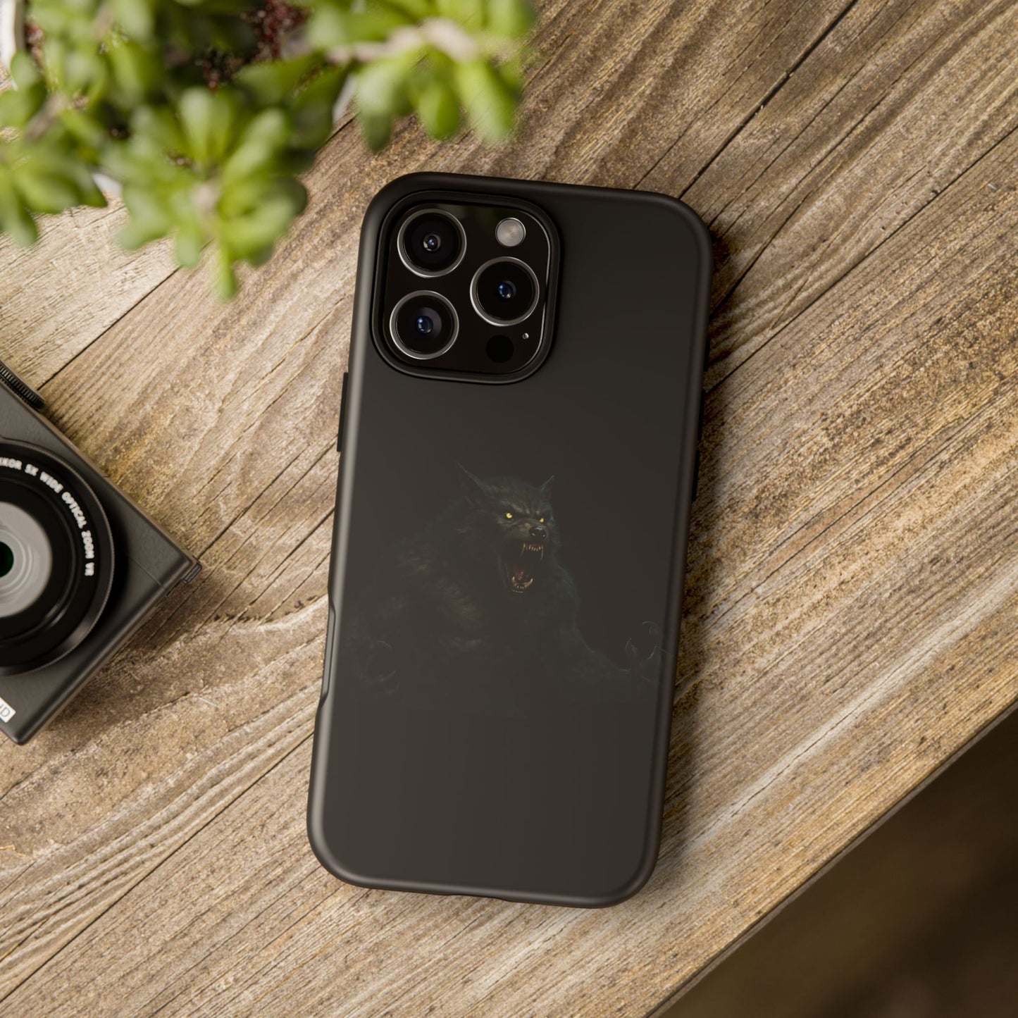Werewolf Phone Case, Tough Cases, Black Panther Design, Gift for Animal Lovers, Phone Accessories, Fierce Phone Protection