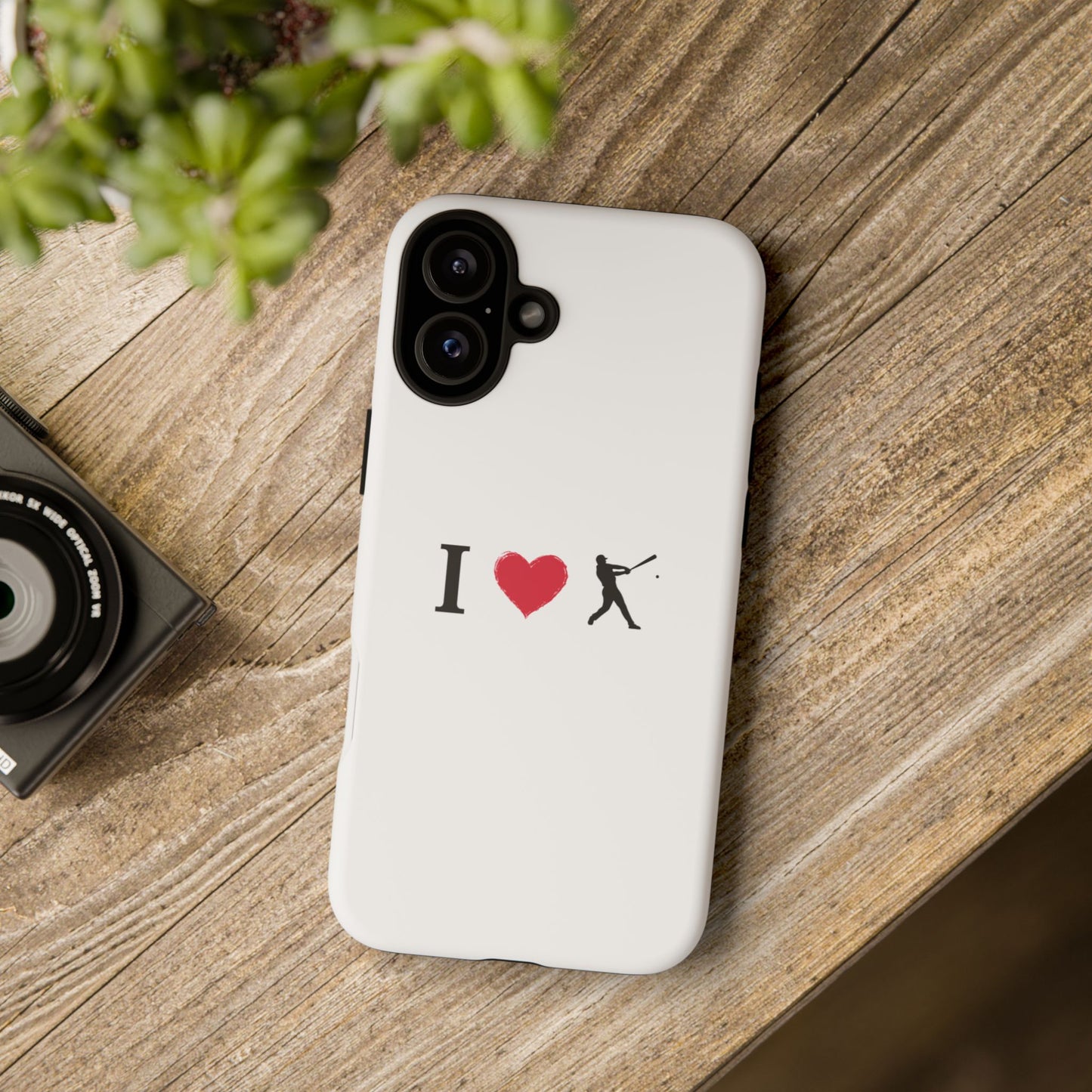 Baseball Love Phone Case, Tough Cases for Sports Lovers, i Heart Baseball Protection, Gift for Players, Cute Sports Case