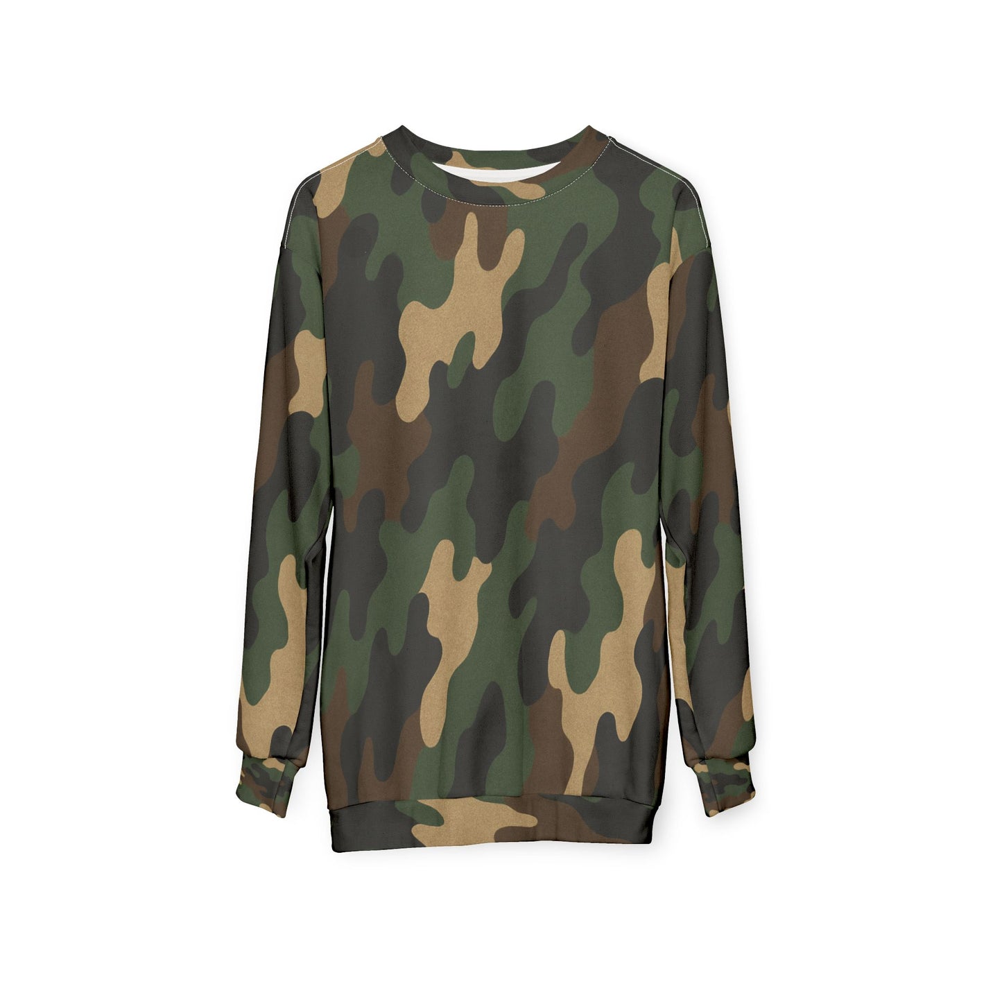 Stylish Camo Unisex Sweatshirt, Cozy Sweatshirt, Trendy Apparel for Outdoor Lovers, Perfect Gift for Adventurers, Versatile Casual Wear