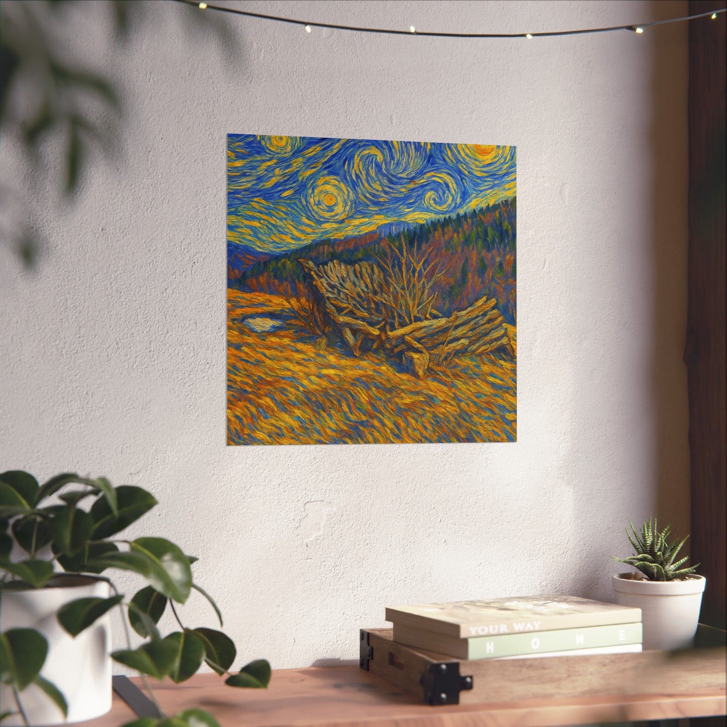 Matte Vertical Posters of Starry Night - Art Print for Home Decor, Wall Art, Gift for Art Lovers, Bacground for Celebrations