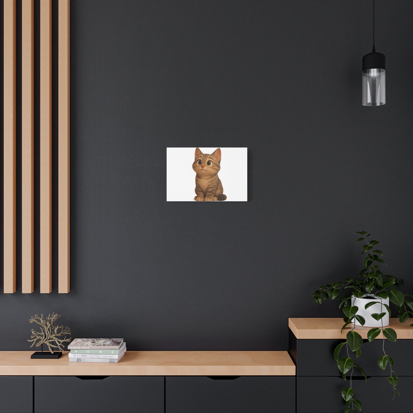 Adorable Cat Canvas Art, Cute Cat Wall Decor, Pet Lover Gift, Nursery Wall Art, Animal Print, Modern Home Decor
