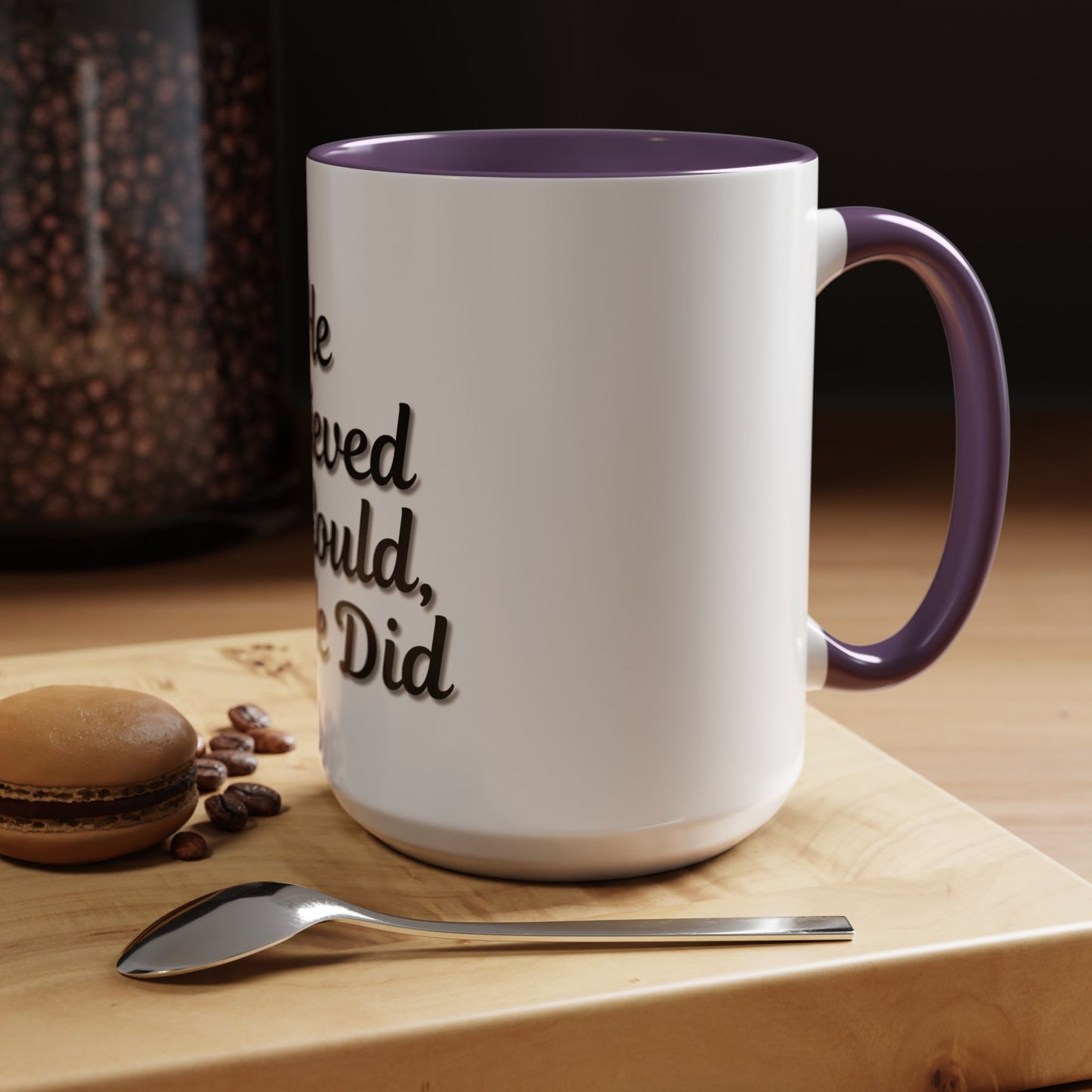 Inspirational Accent Coffee Mug - 'He Believed He Could, So He Did' - Perfect Gift for Motivational Moments
