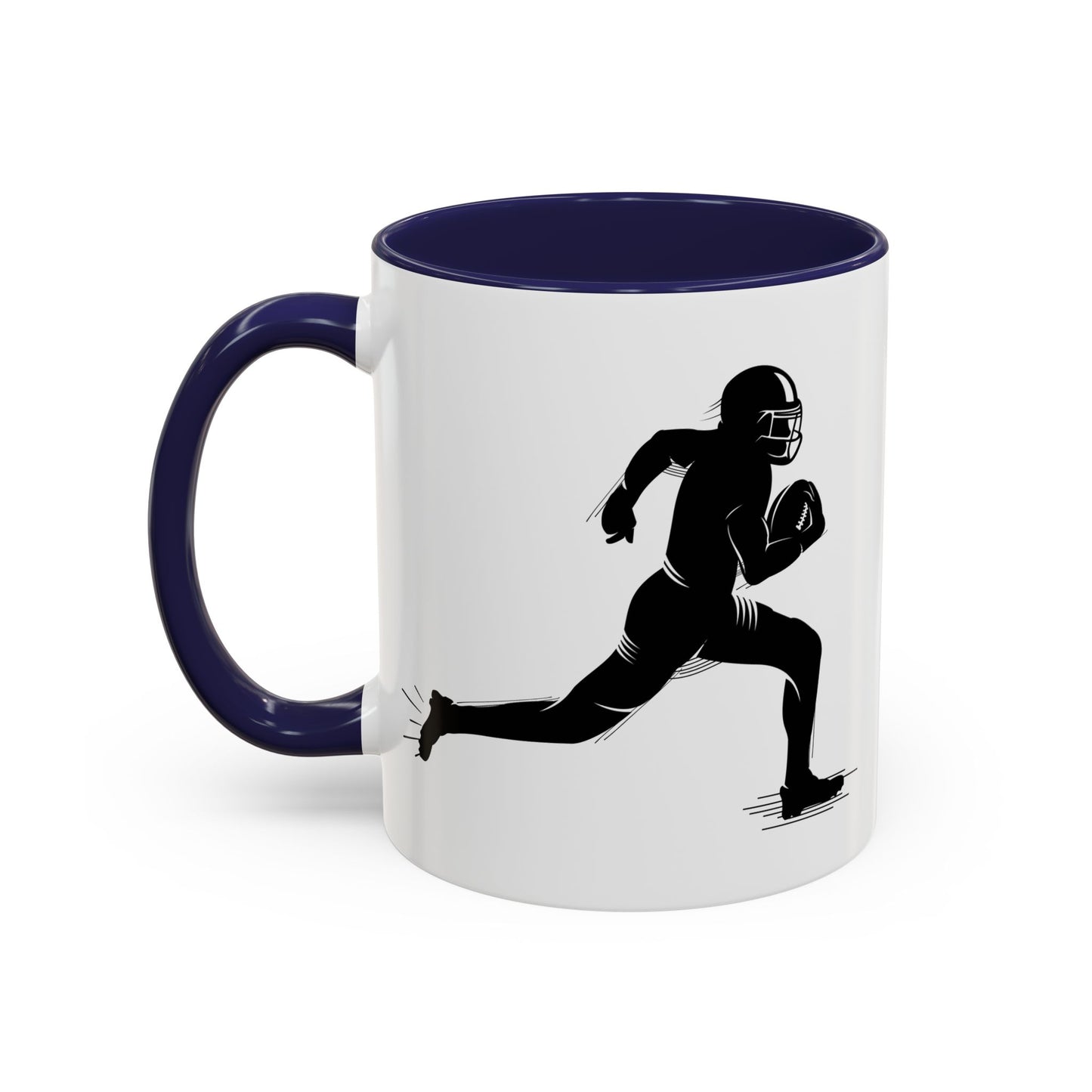 Football Player Themed Accent Coffee Mug, Sports Fan Gift, Unique Mug for Athletes, Coffee Lover, Game Day Essential