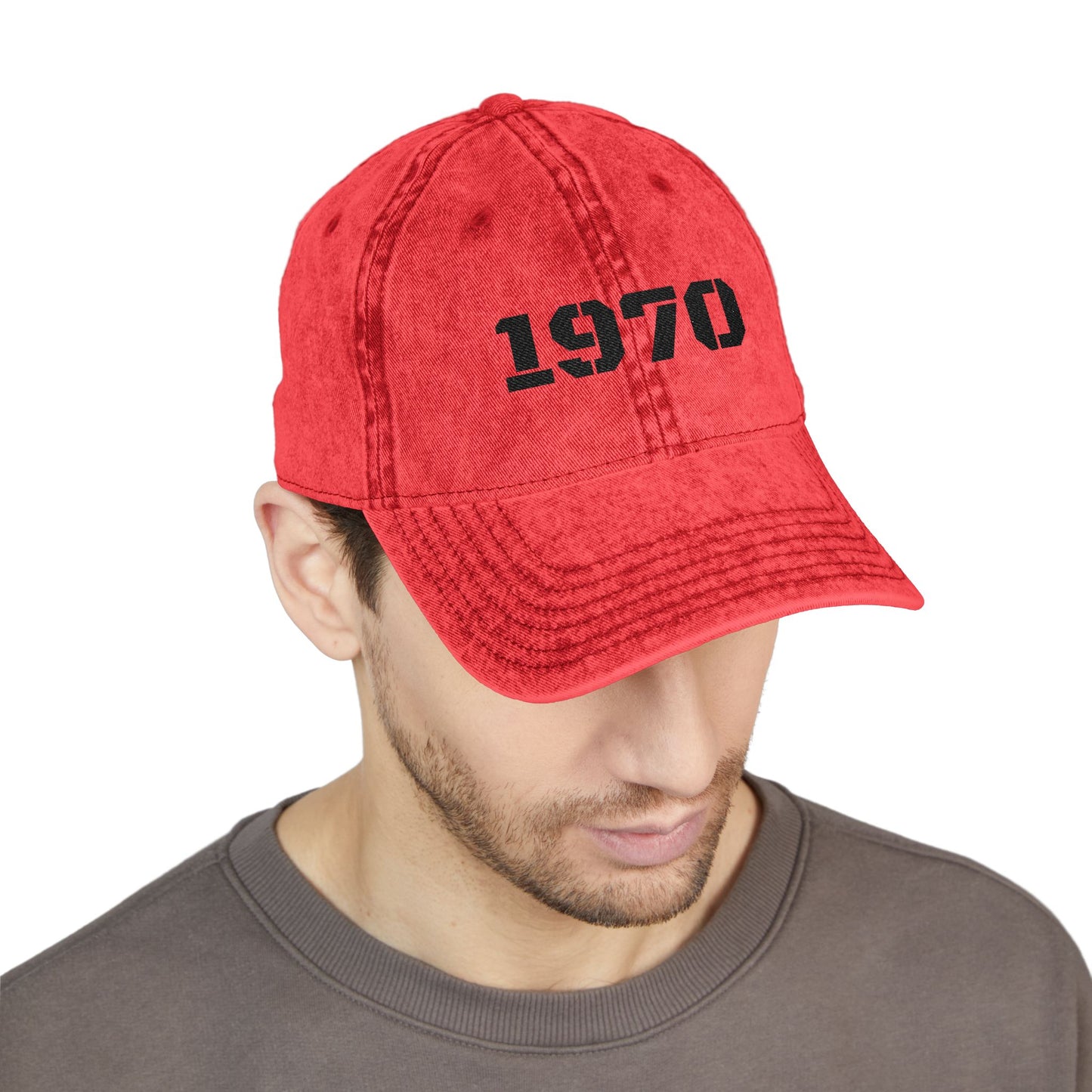Vintage Embroidered Cap, Retro Baseball Hat, 70s Style Headwear, Gift for Dad, Casual Fashion Accessory