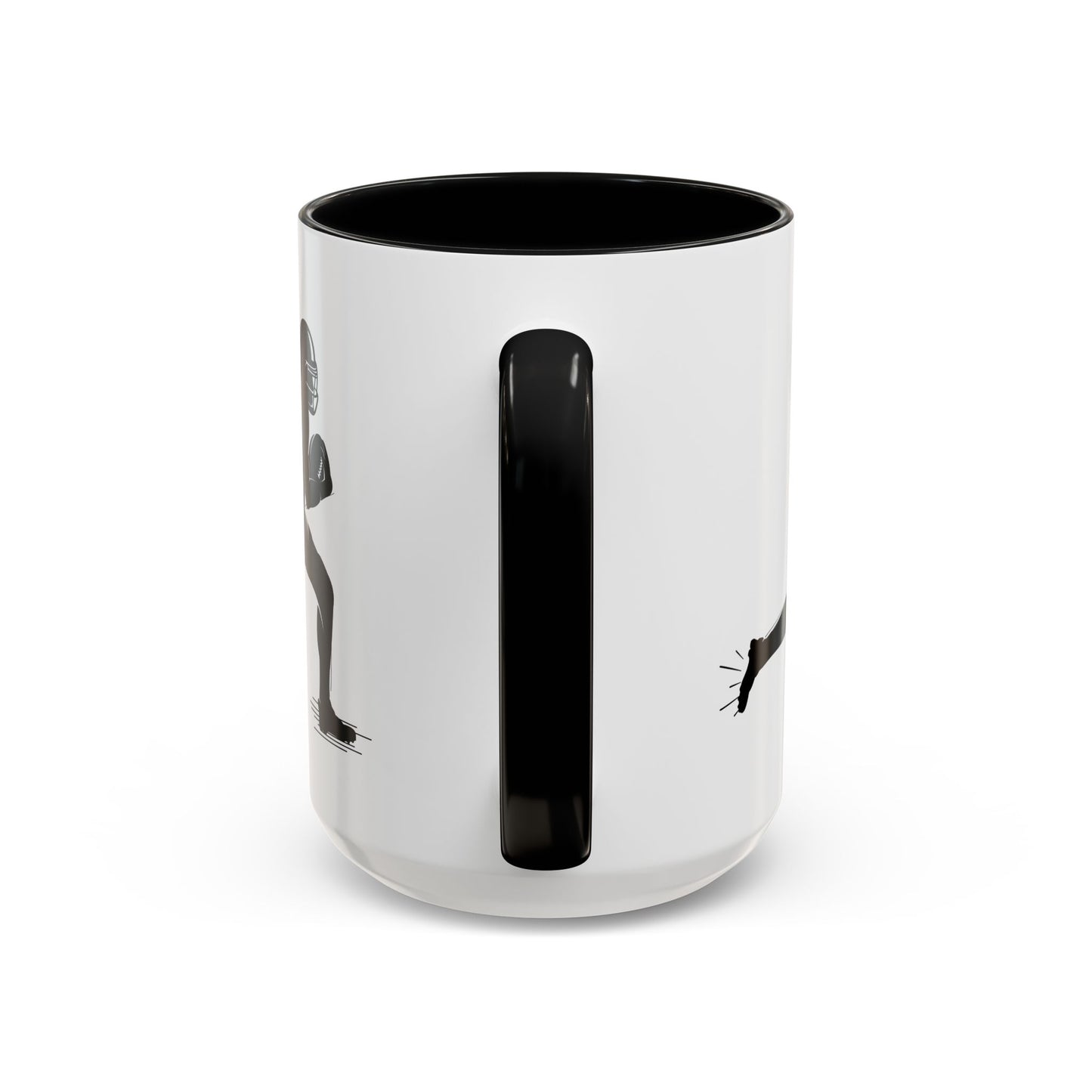 Football Player Themed Accent Coffee Mug, Sports Fan Gift, Unique Mug for Athletes, Coffee Lover, Game Day Essential
