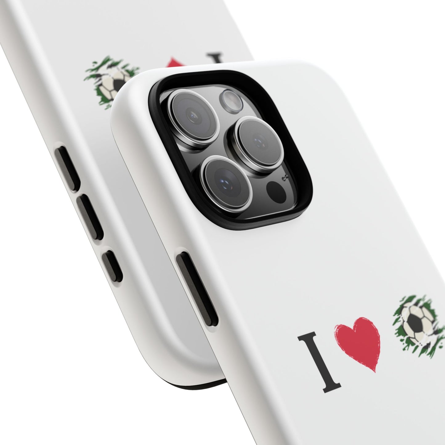Soccer Phone Case, I Love Soccer, Tough Case Cover, Sporty Phone Accessories, Gift for Soccer Lovers, Unique Soccer Design
