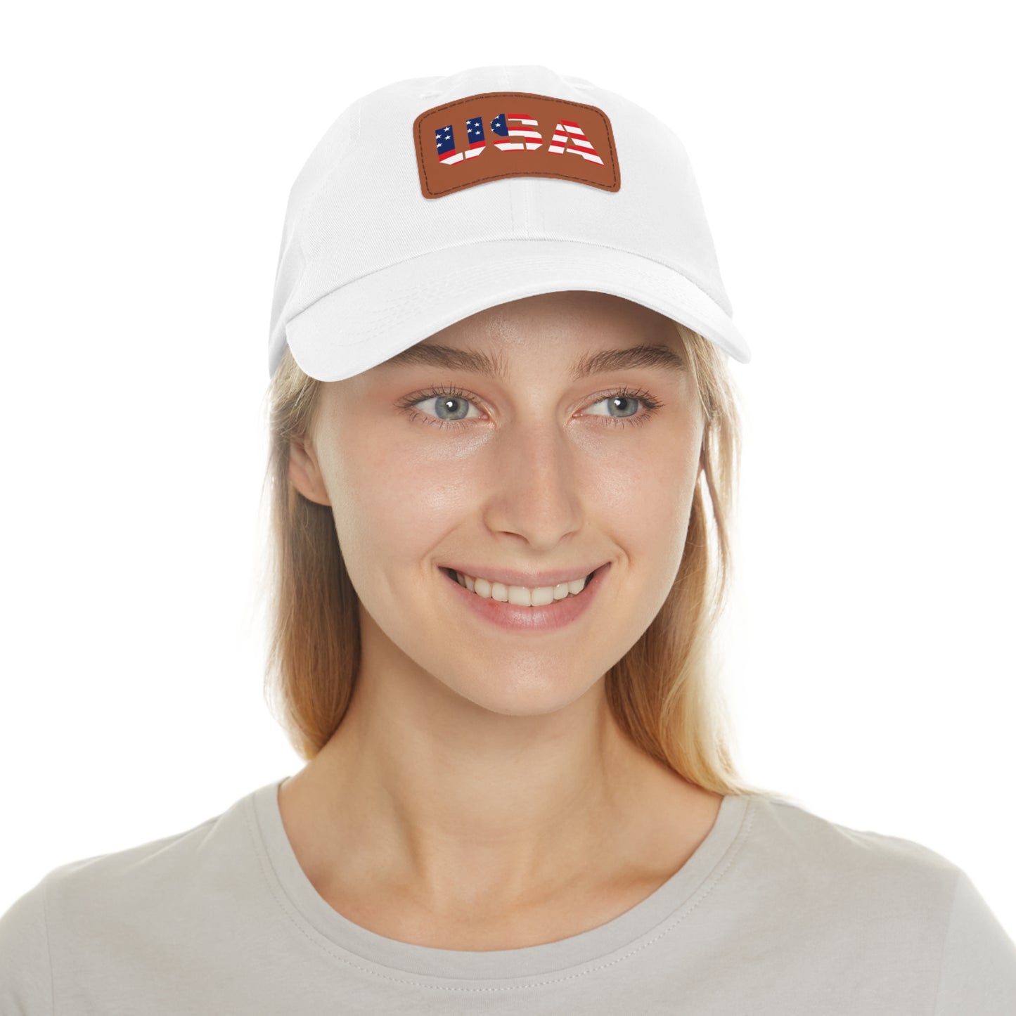 Dad Hat with USA Leather Patch