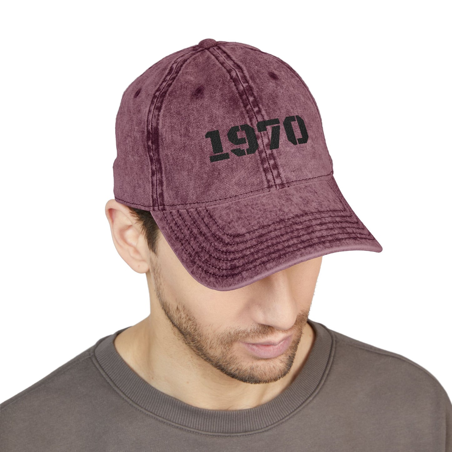 Vintage Embroidered Cap, Retro Baseball Hat, 70s Style Headwear, Gift for Dad, Casual Fashion Accessory
