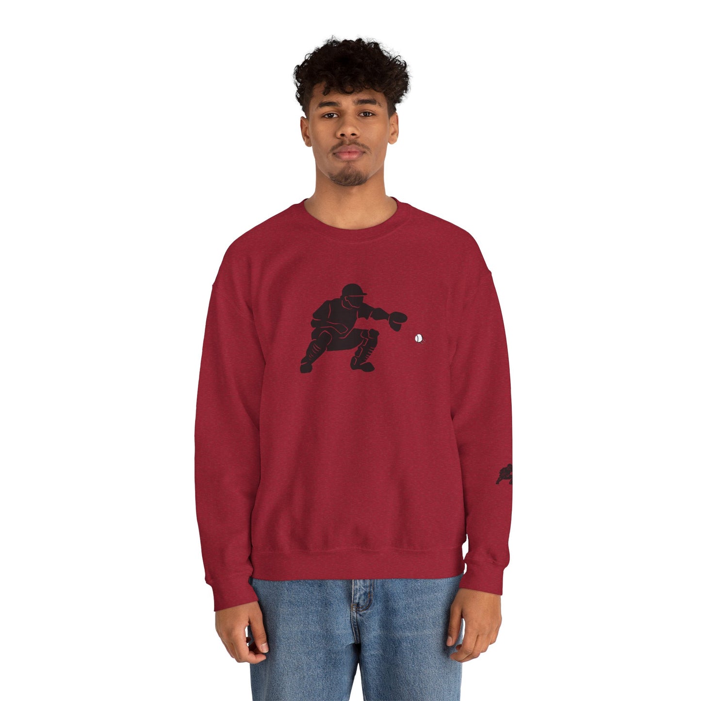 Baseball Catcher Crewneck Sweatshirt | Unisex Sports Apparel | Perfect for Game Days, Gifts, and Casual Wear | Baseball Lover's Gift