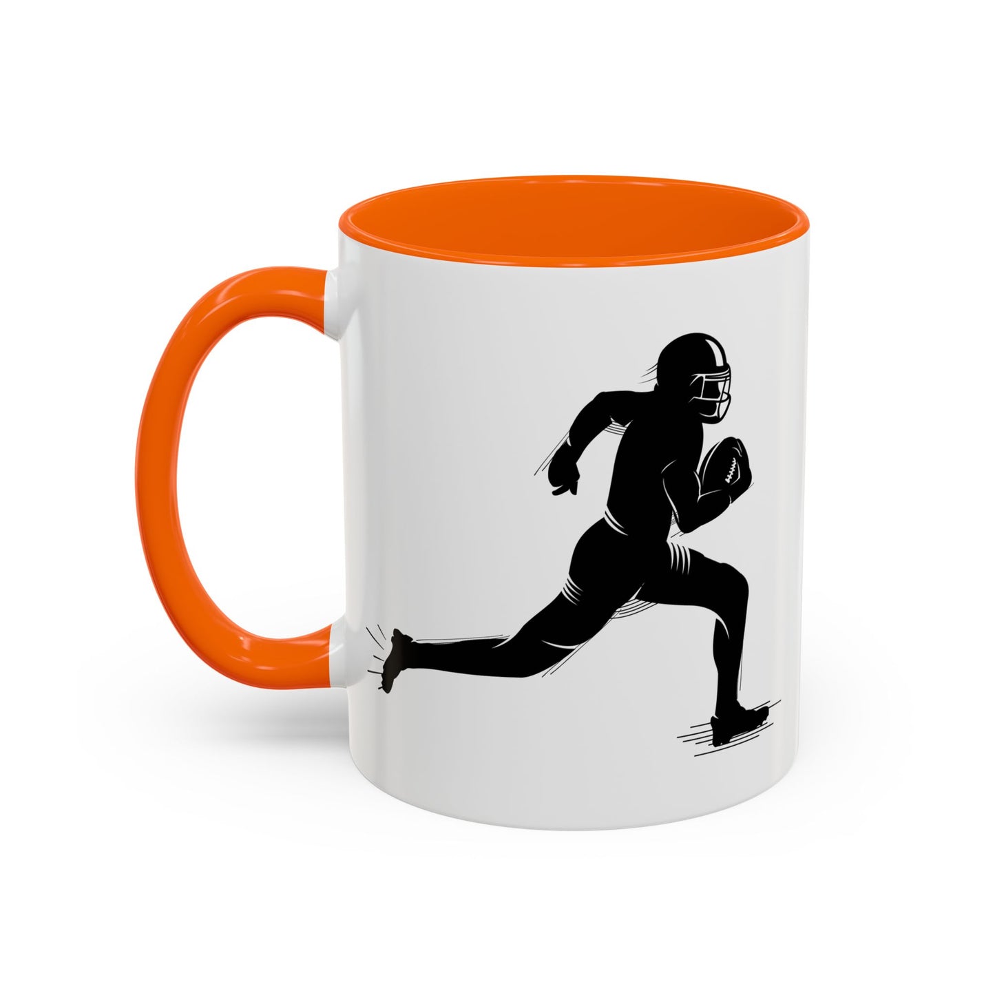 Football Player Themed Accent Coffee Mug, Sports Fan Gift, Unique Mug for Athletes, Coffee Lover, Game Day Essential