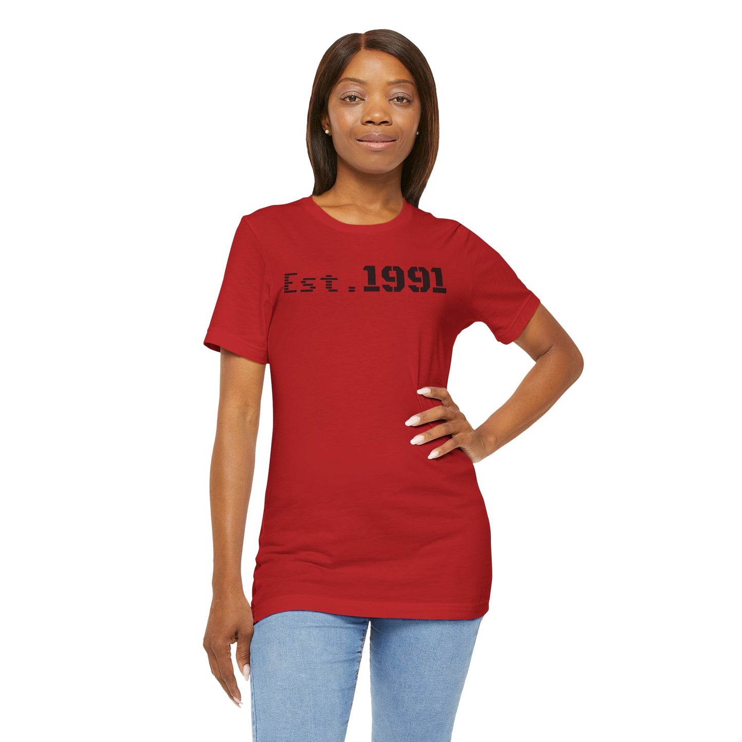 Established 1991 Unisex Jersey Tee | Vintage Anniversary Gift | Casual Wear, Birthday Shirt, Retro Style, Statement Tee, Gift for Him/Her