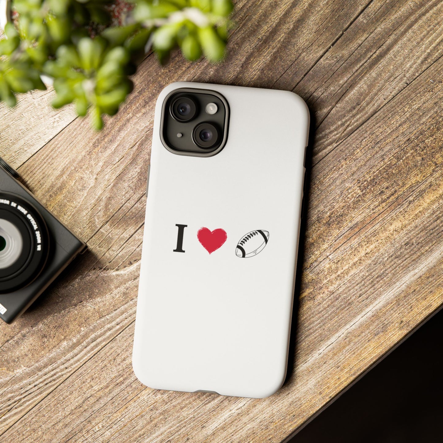 Football Love Phone Case - Tough Cases, Unique Sports Lover Gift, Personalized Cellphone Cover, Birthday Present, Sports Equipment