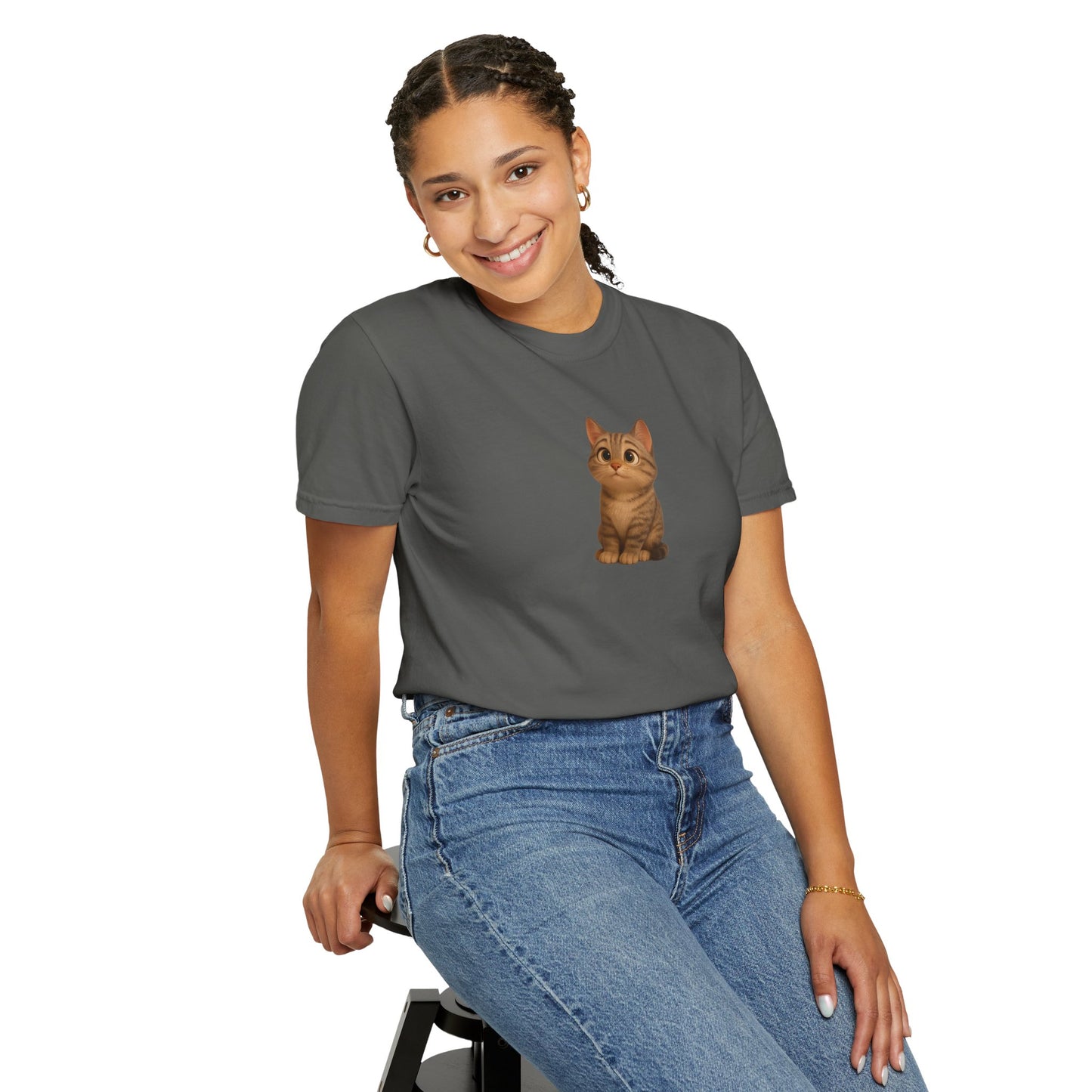 Cute Cat Graphic T-Shirt, Casual Wear, Cat Lover Gift, Everyday Tee, Animal Lover Apparel, Perfect for Birthdays & Holidays