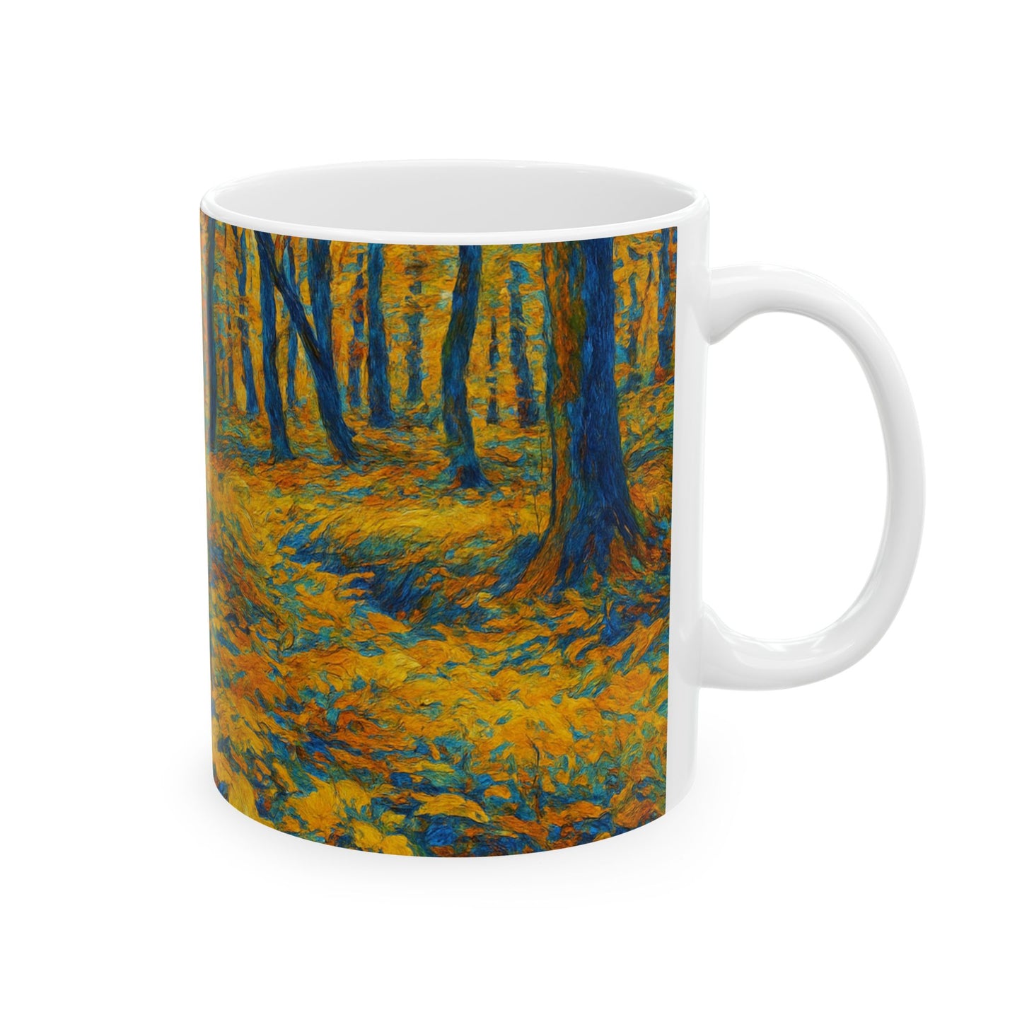 Ceramic Mug - Autumn Forest, Cozy Drinks, Hot Beverages, Nature Lovers Gift, Fall Decor